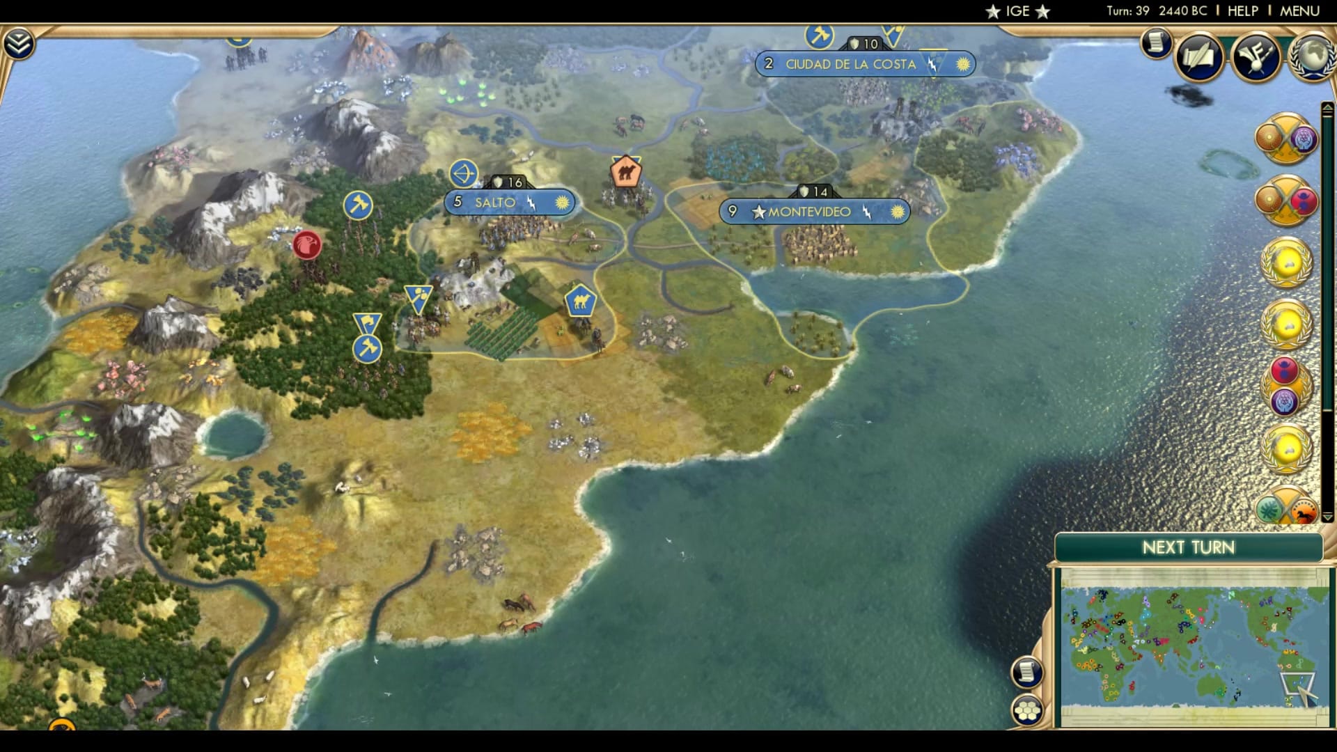CBR In-Game Screenshot of Sleepy South America