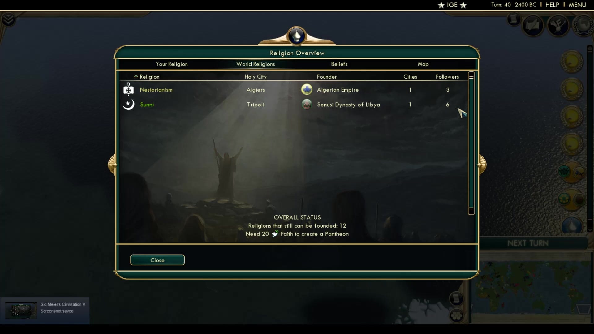 CBR In-Game Screenshot of Liturgy of Abdelkader