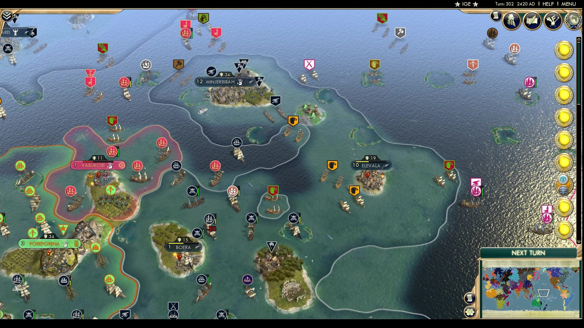 CBR In-Game Screenshot of TONGA TIME CANCELLED