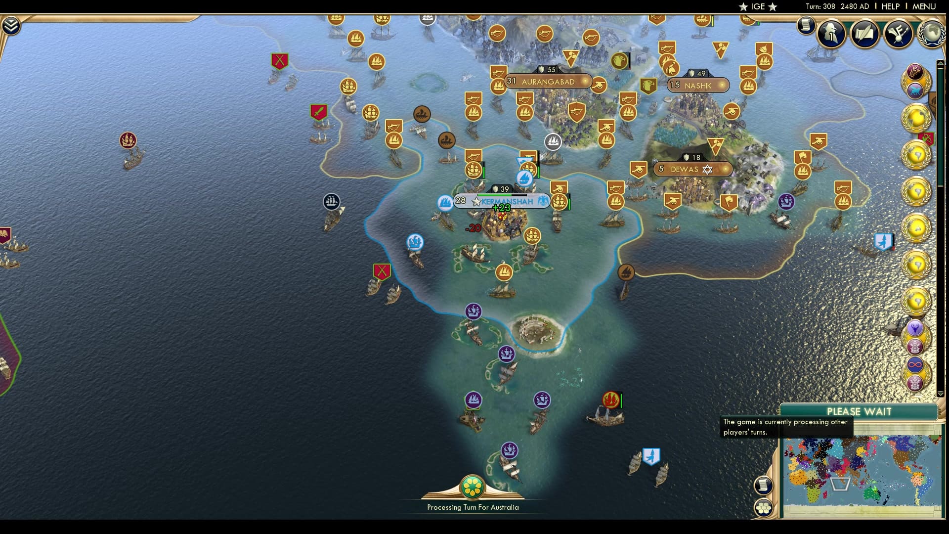 CBR In-Game Screenshot of Nautical bombardment