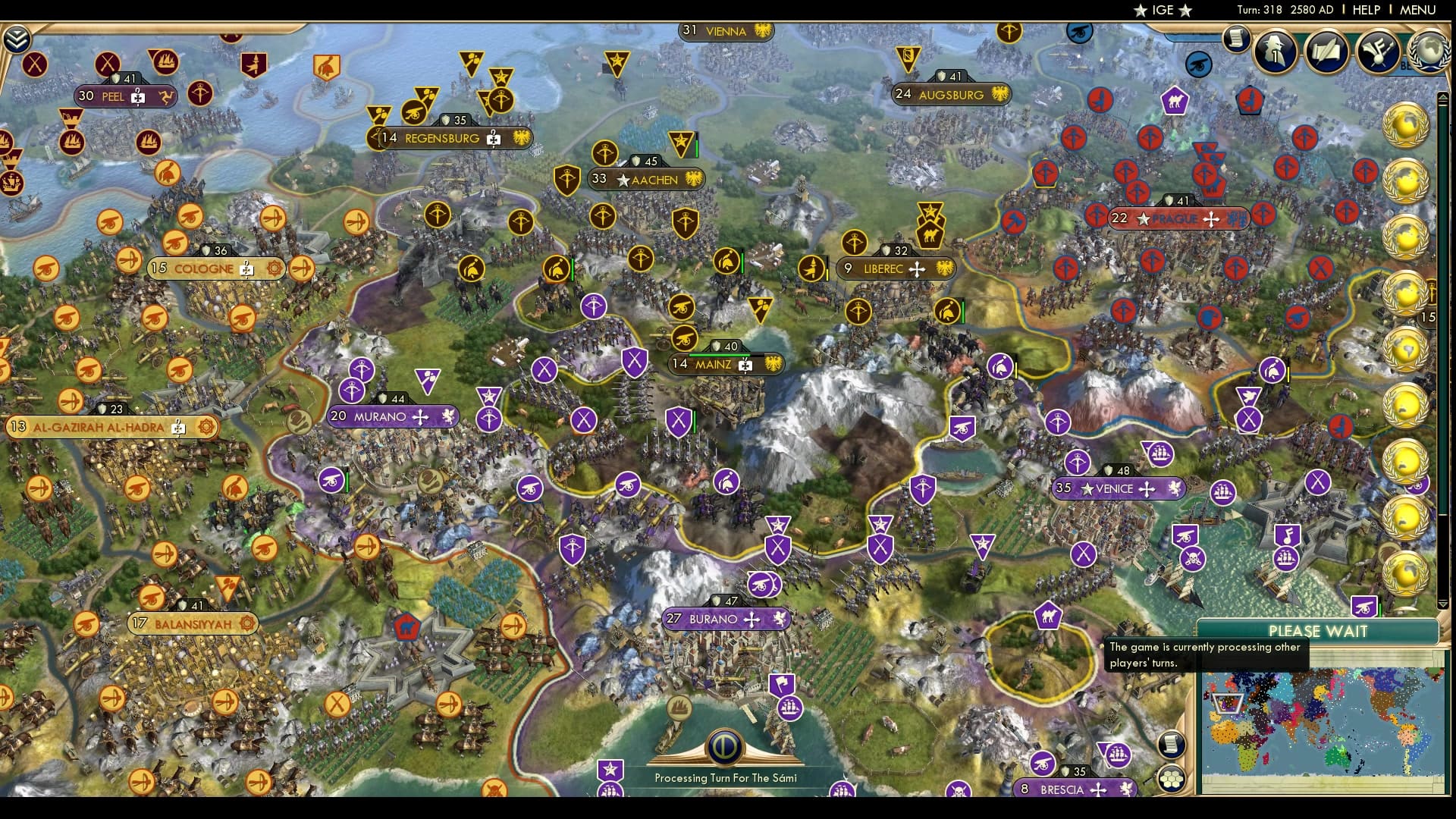 CBR In-Game Screenshot of Crossing the Alps