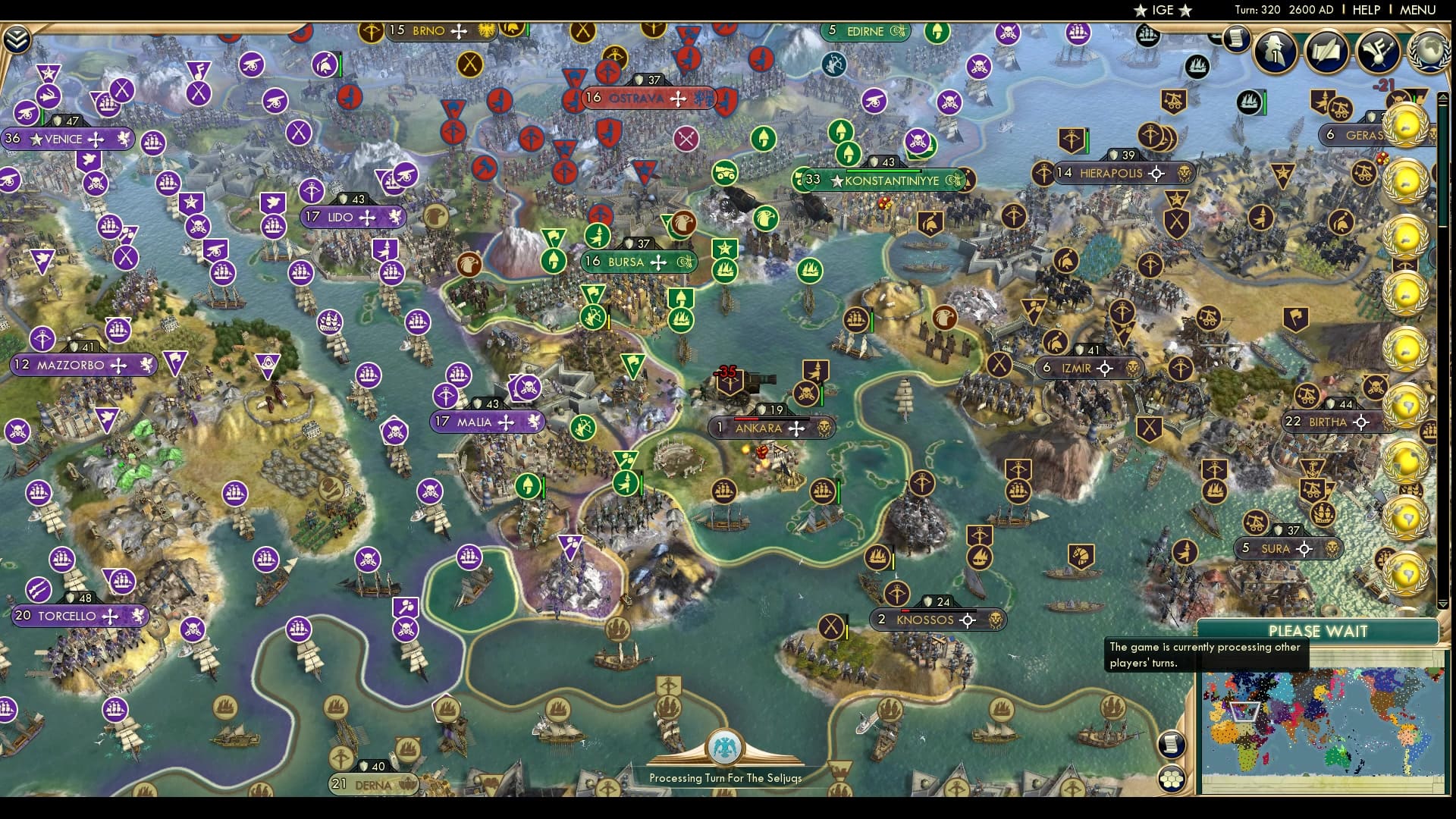 CBR In-Game Screenshot of The Ottoman Front Moves