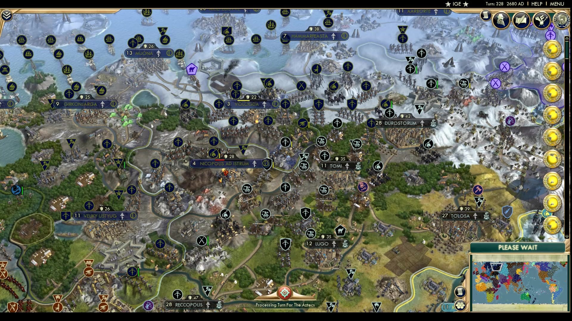 CBR In-Game Screenshot of The Sami advance