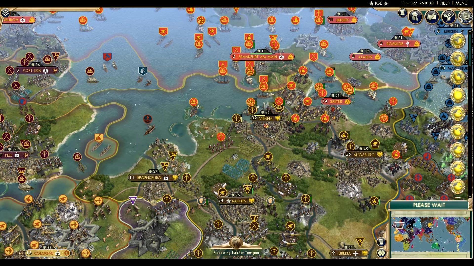 CBR In-Game Screenshot of Headway into Germany