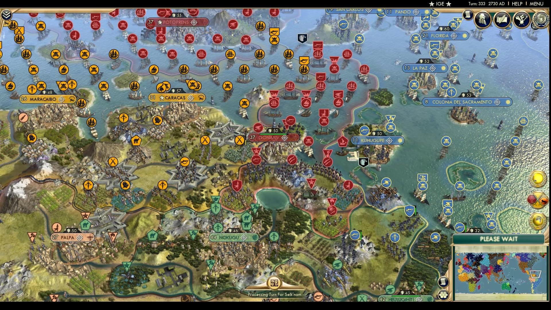 CBR In-Game Screenshot of Navies of the Caribbean