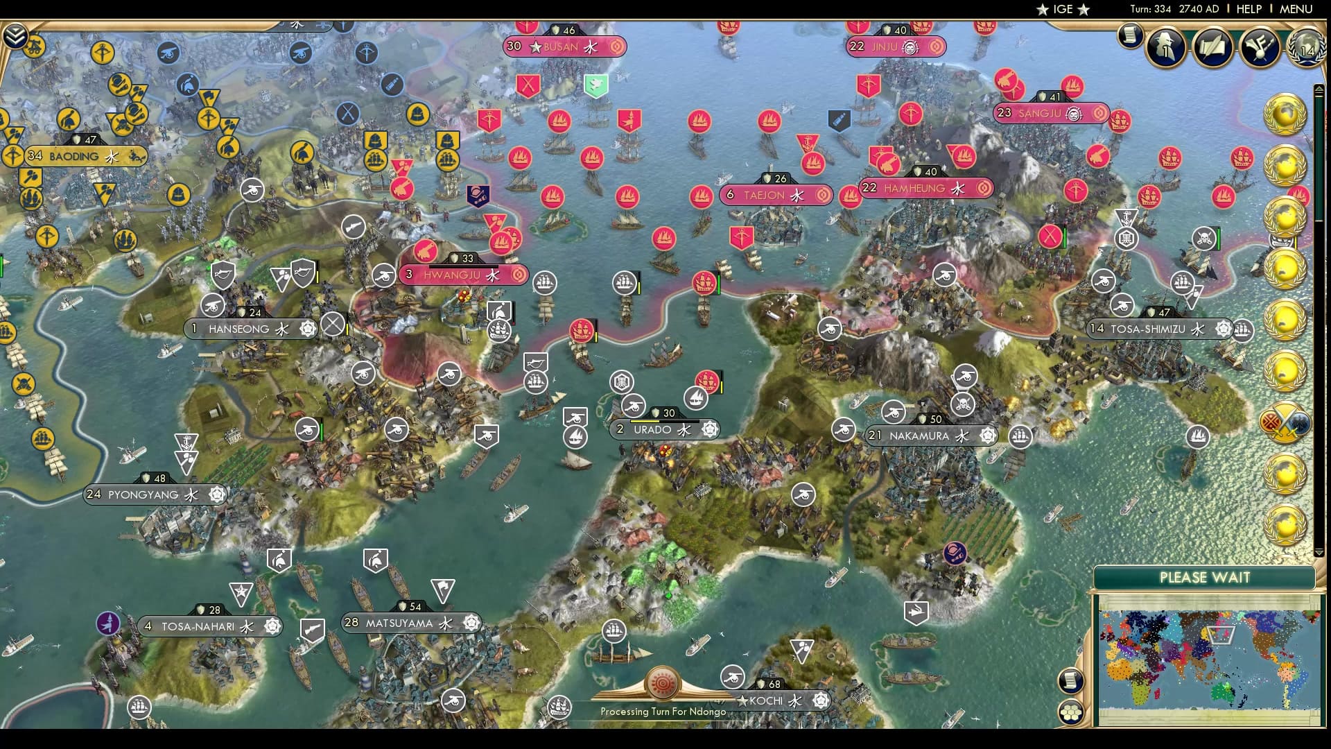 CBR In-Game Screenshot of The Japanese offensive moves forth