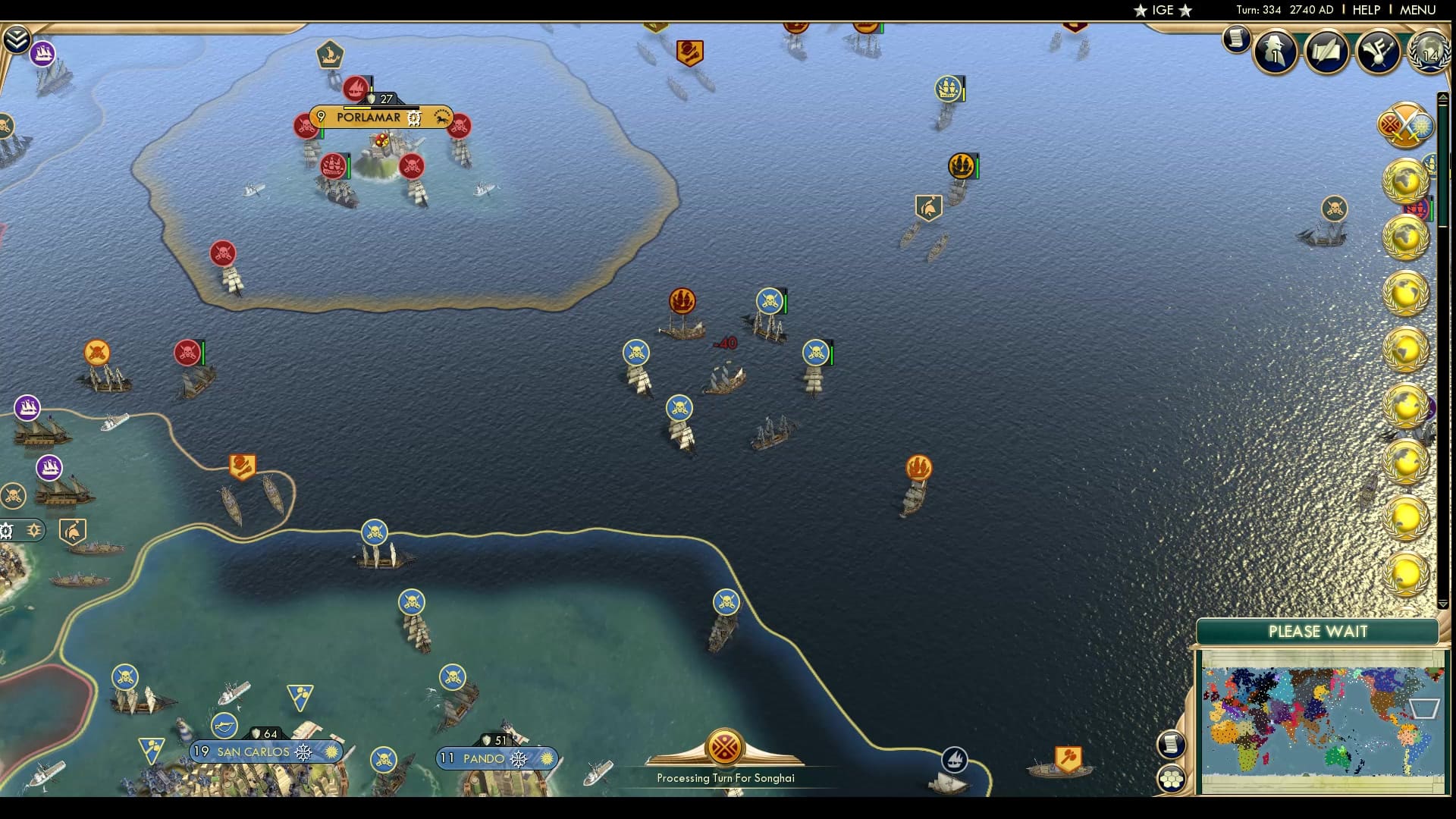 CBR In-Game Screenshot of Ocean Fight