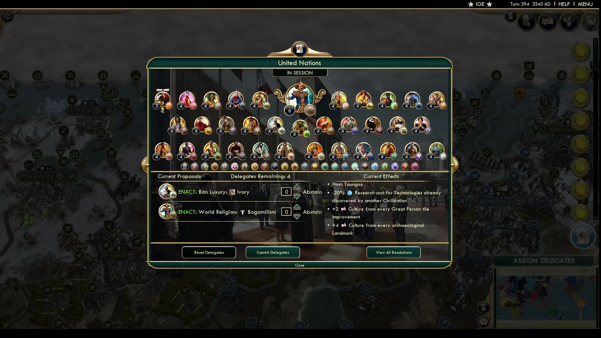CBR In-Game Screenshot of United Nations