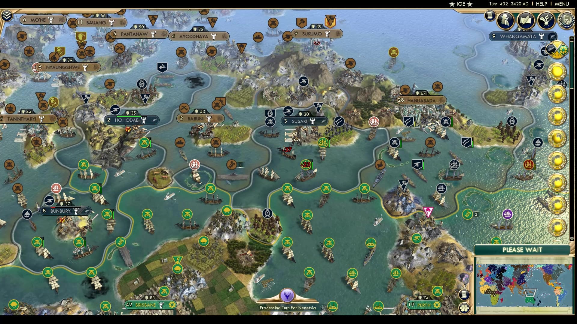 CBR In-Game Screenshot of Island Hopping