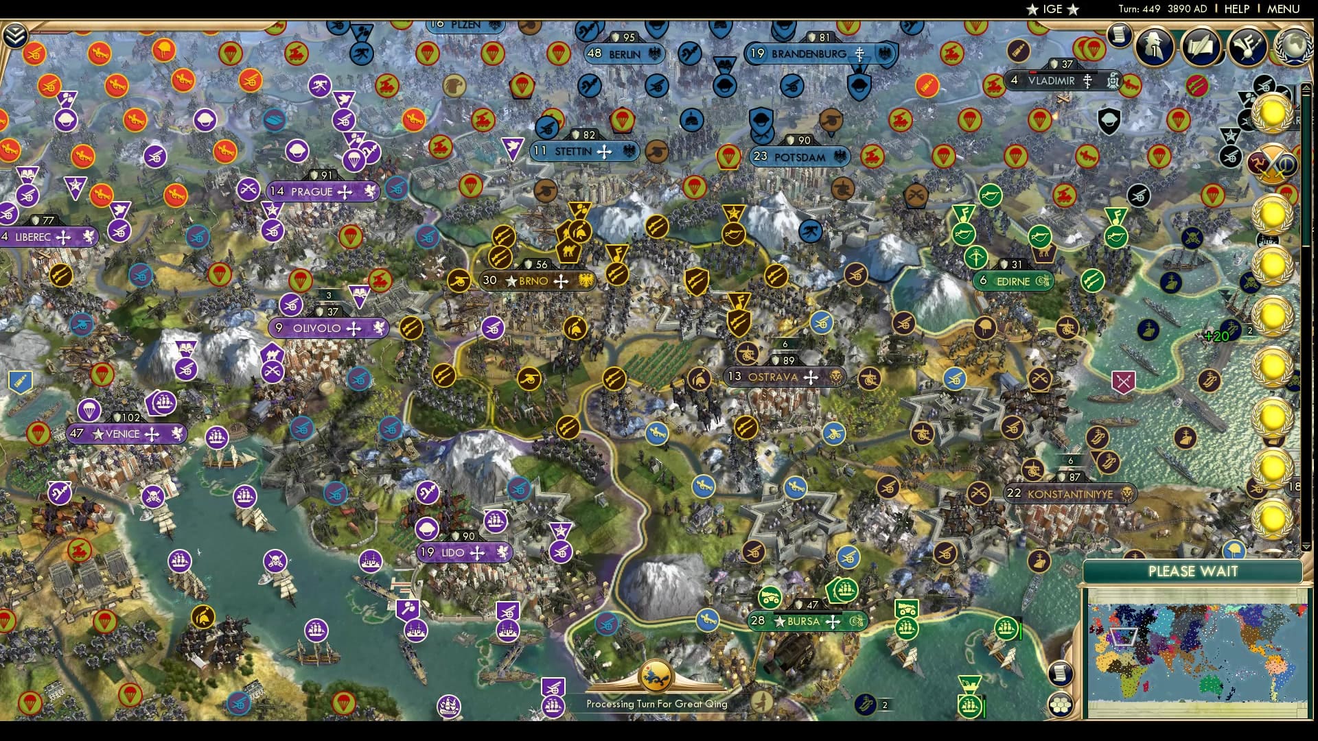 CBR In-Game Screenshot of Diversity through military expansion