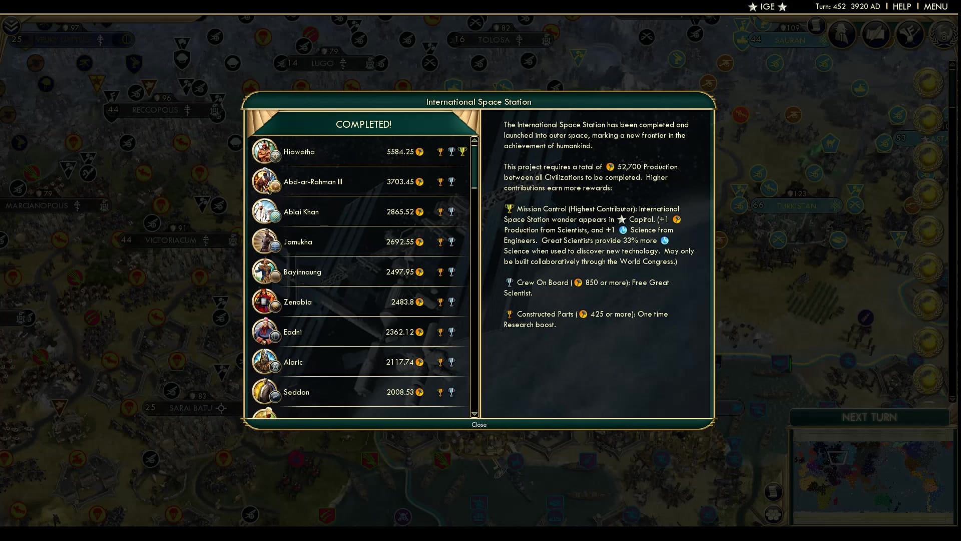 CBR In-Game Screenshot of Iroquois can into Space?