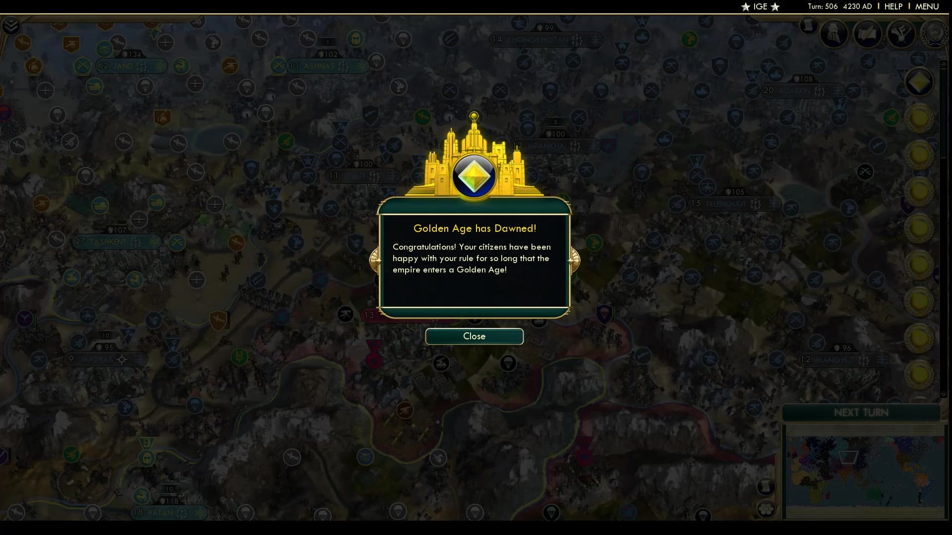 CBR In-Game Screenshot of Golden Age