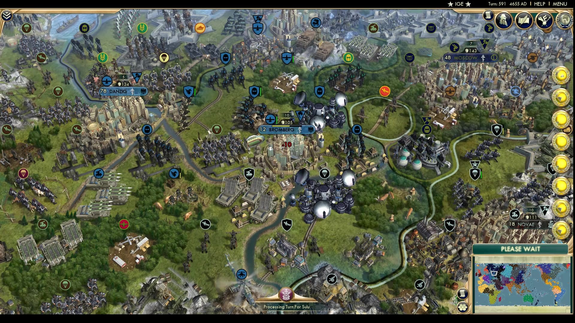 CBR In-Game Screenshot of Blood-stained Europe