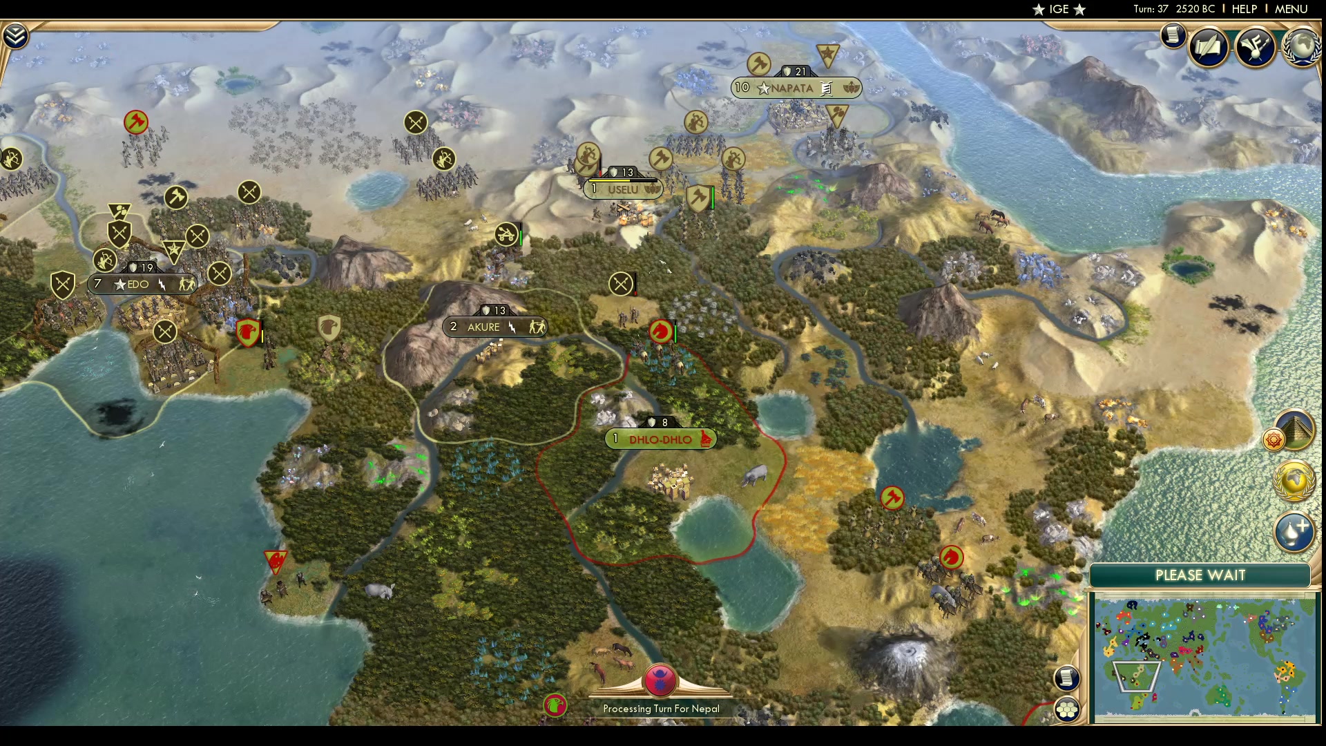 CBR In-Game Screenshot of Scramble for Africa