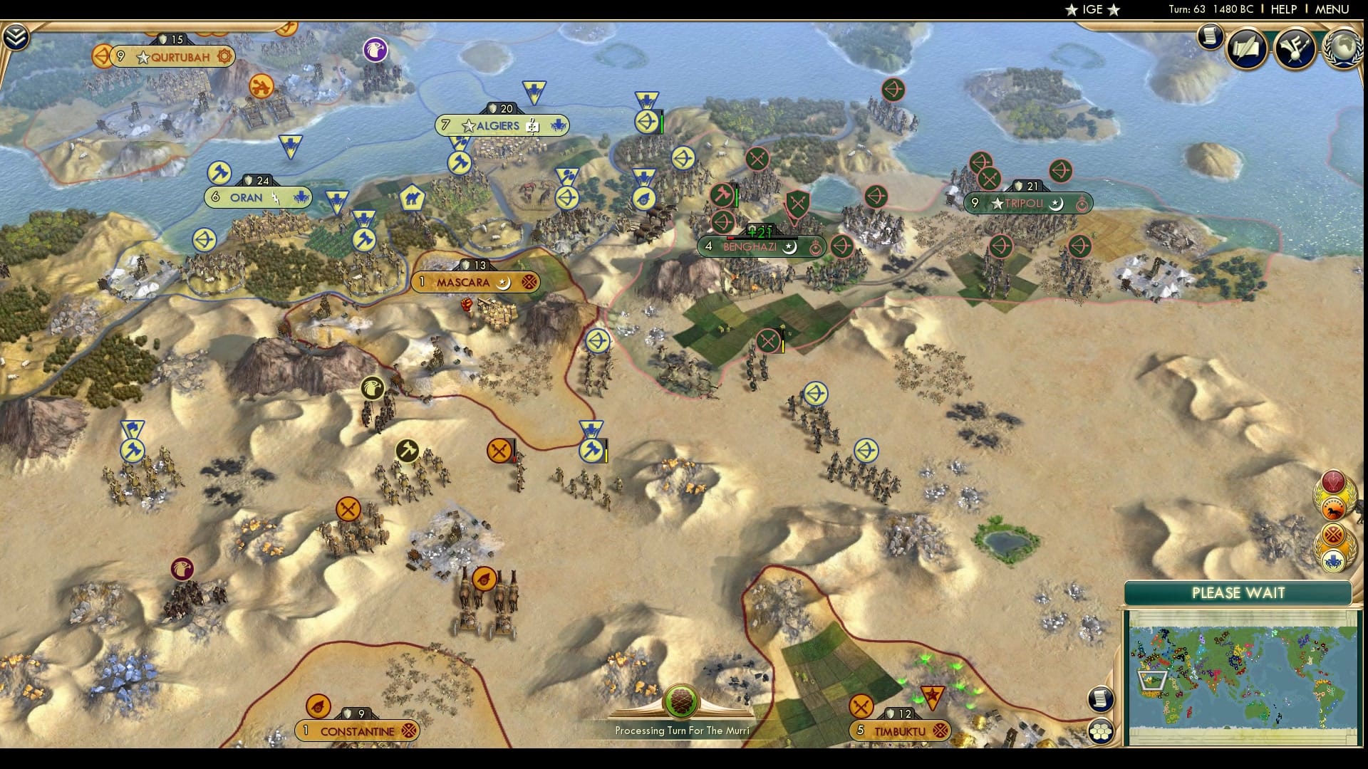 CBR In-Game Screenshot of Abdelkader Abdicates