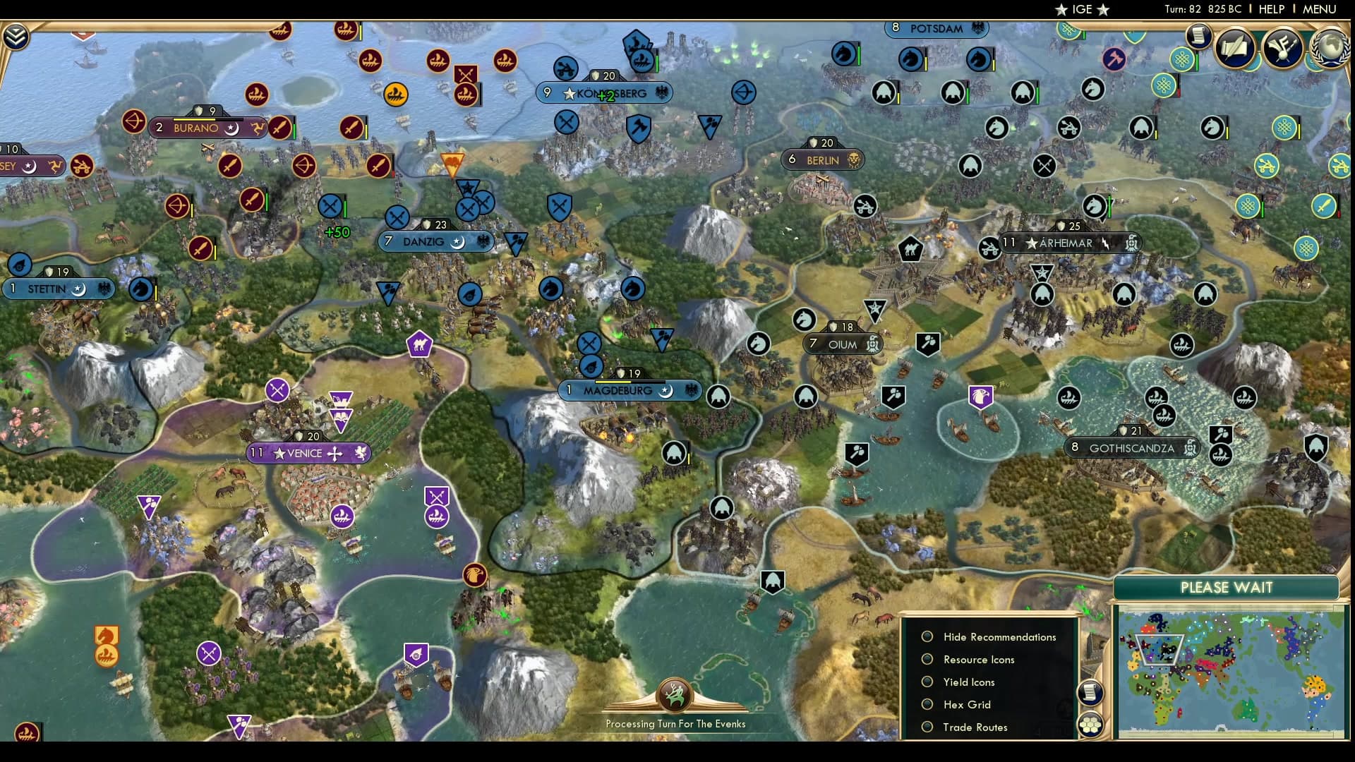 CBR In-Game Screenshot of The Prusso-Hungarian line