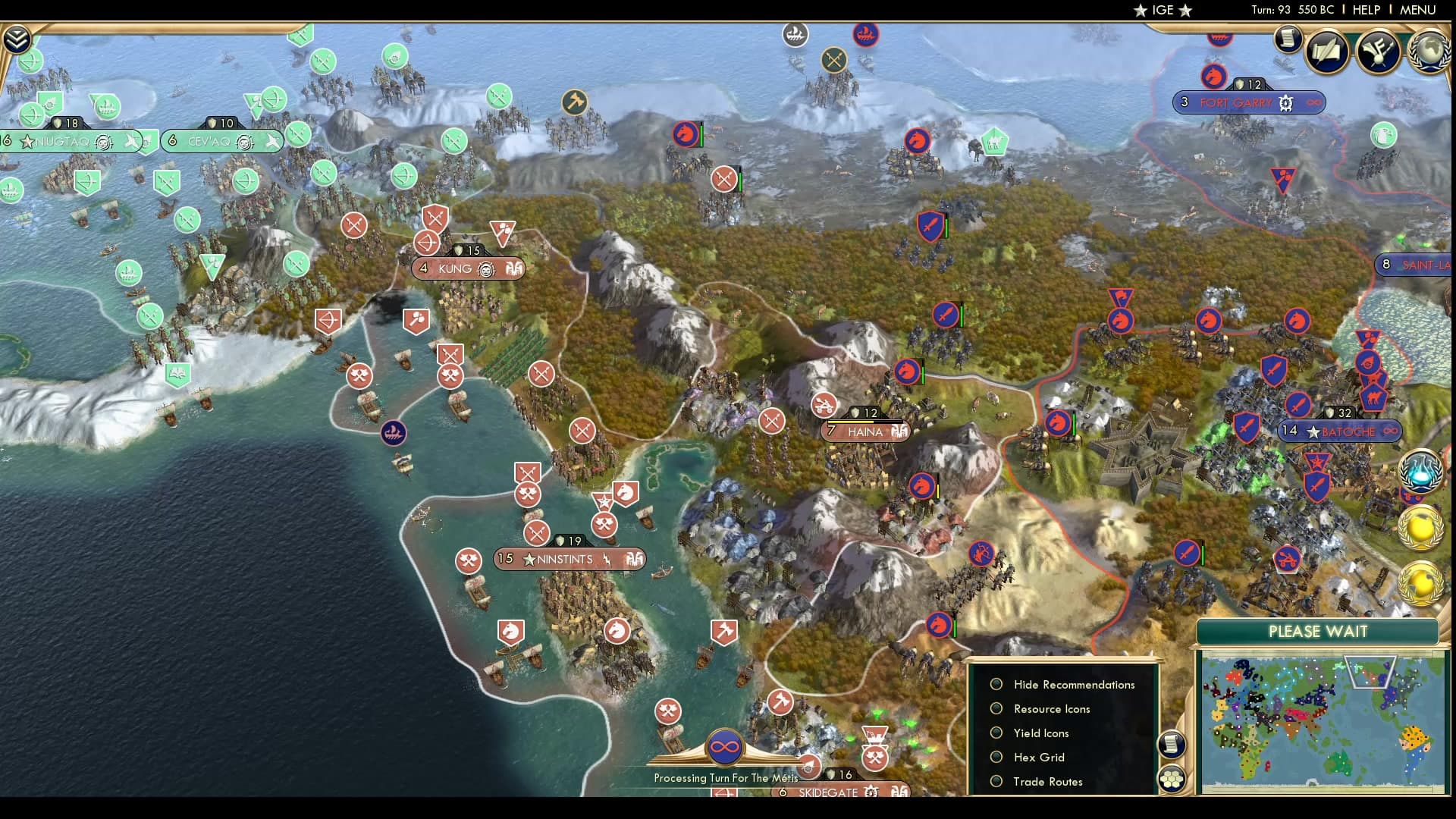 CBR In-Game Screenshot of Haina in yellow, Indian ship quarantined, more at 9