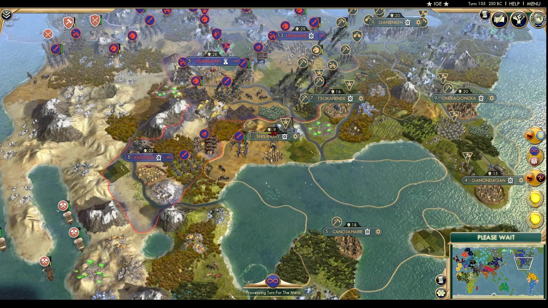 CBR In-Game Screenshot of So They Were at War with the Metis!