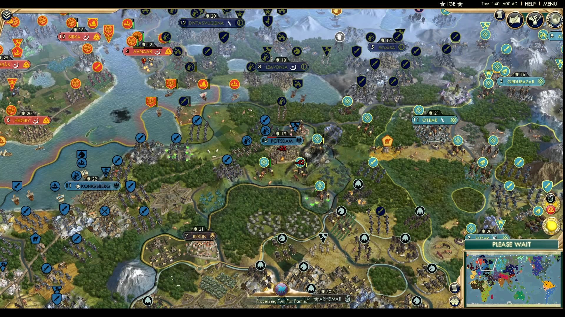 CBR In-Game Screenshot of Ragnar teaches Ablai Khan how to siege a city