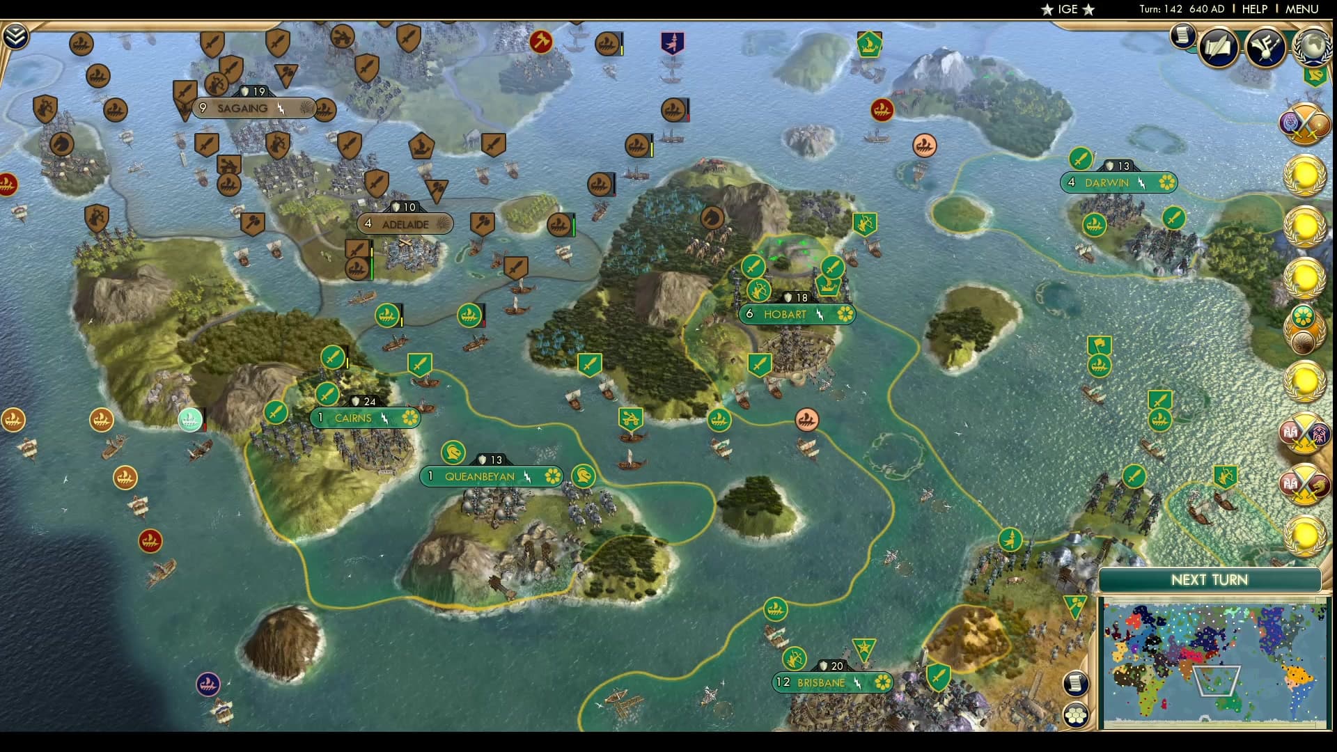 CBR In-Game Screenshot of Peace in the Australian Indies