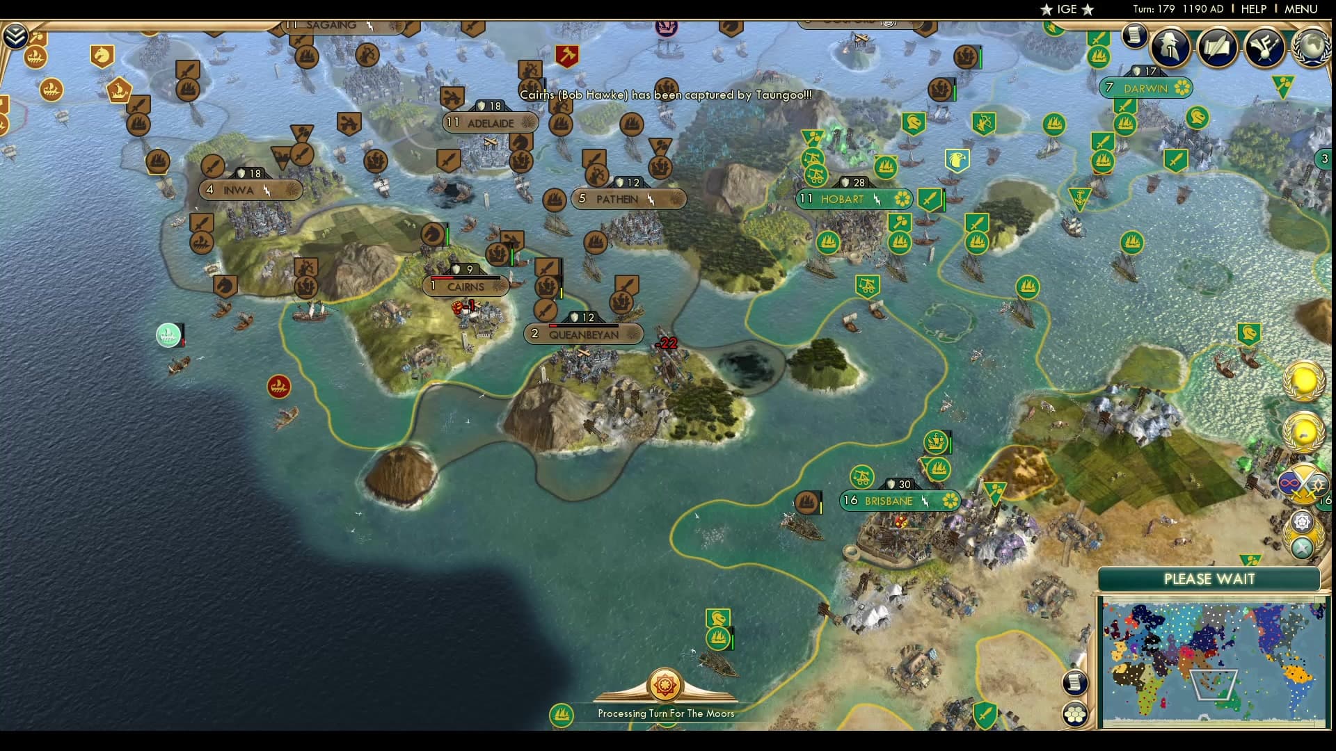CBR In-Game Screenshot of Cairns in Chains