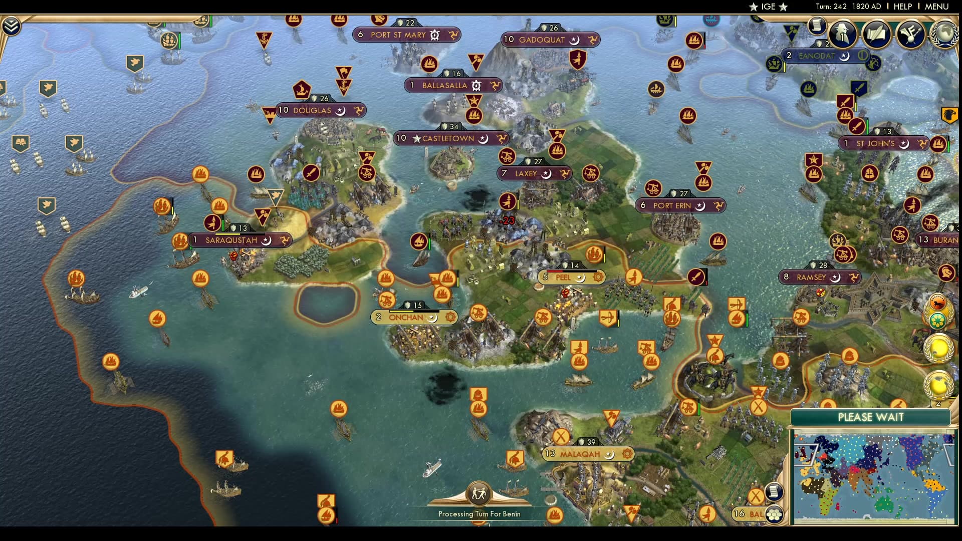 CBR In-Game Screenshot of North vs South