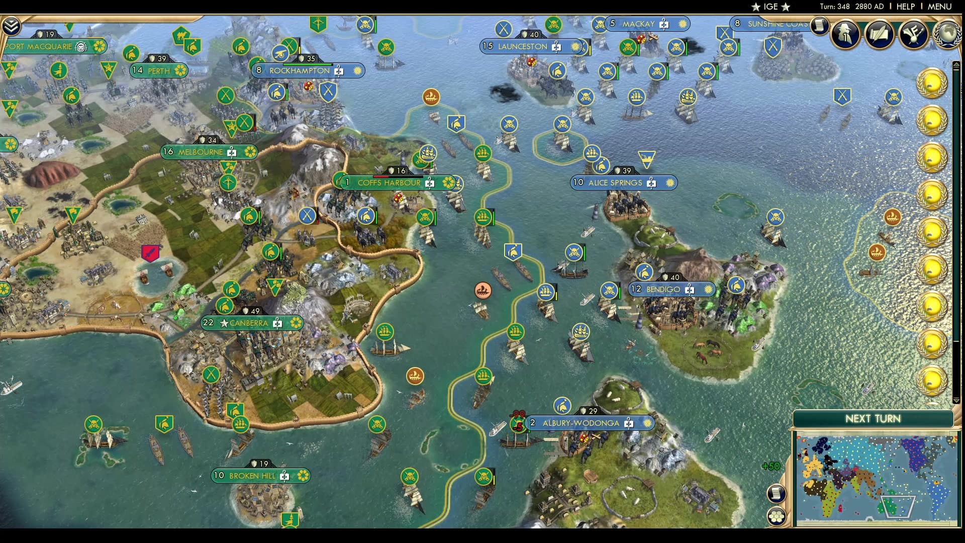 CBR In-Game Screenshot of Blue on green