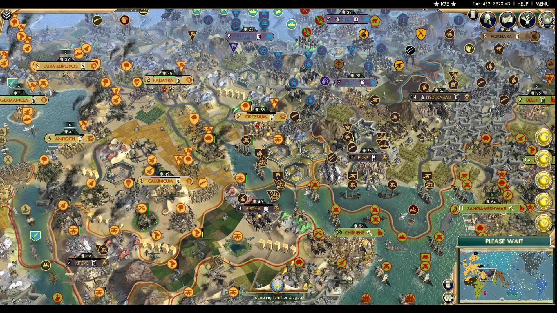 CBR In-Game Screenshot of “No problem, I wanted to lose those cities” - Zenobia