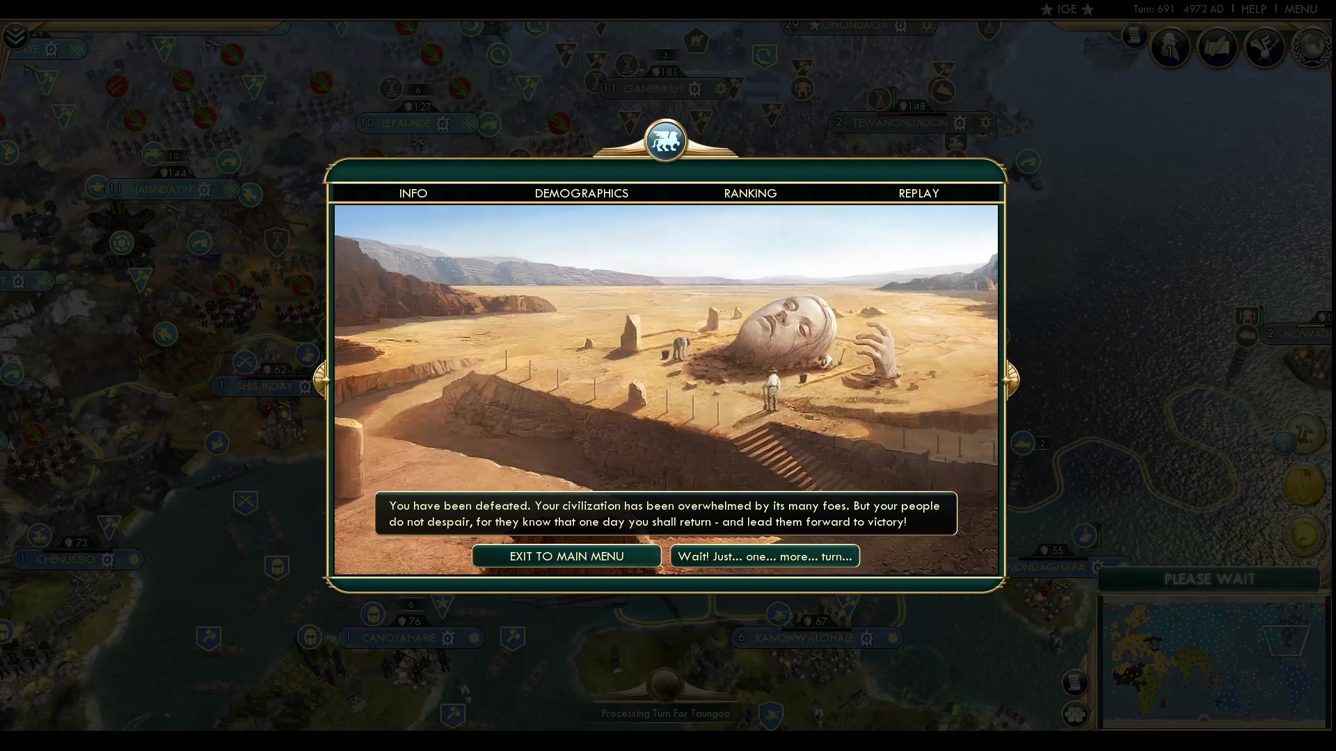 CBR In-Game Screenshot of Game Over..?