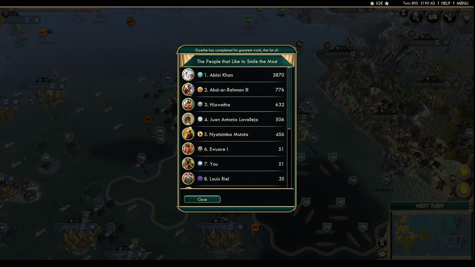 CBR In-Game Screenshot of Quantifying Happiness