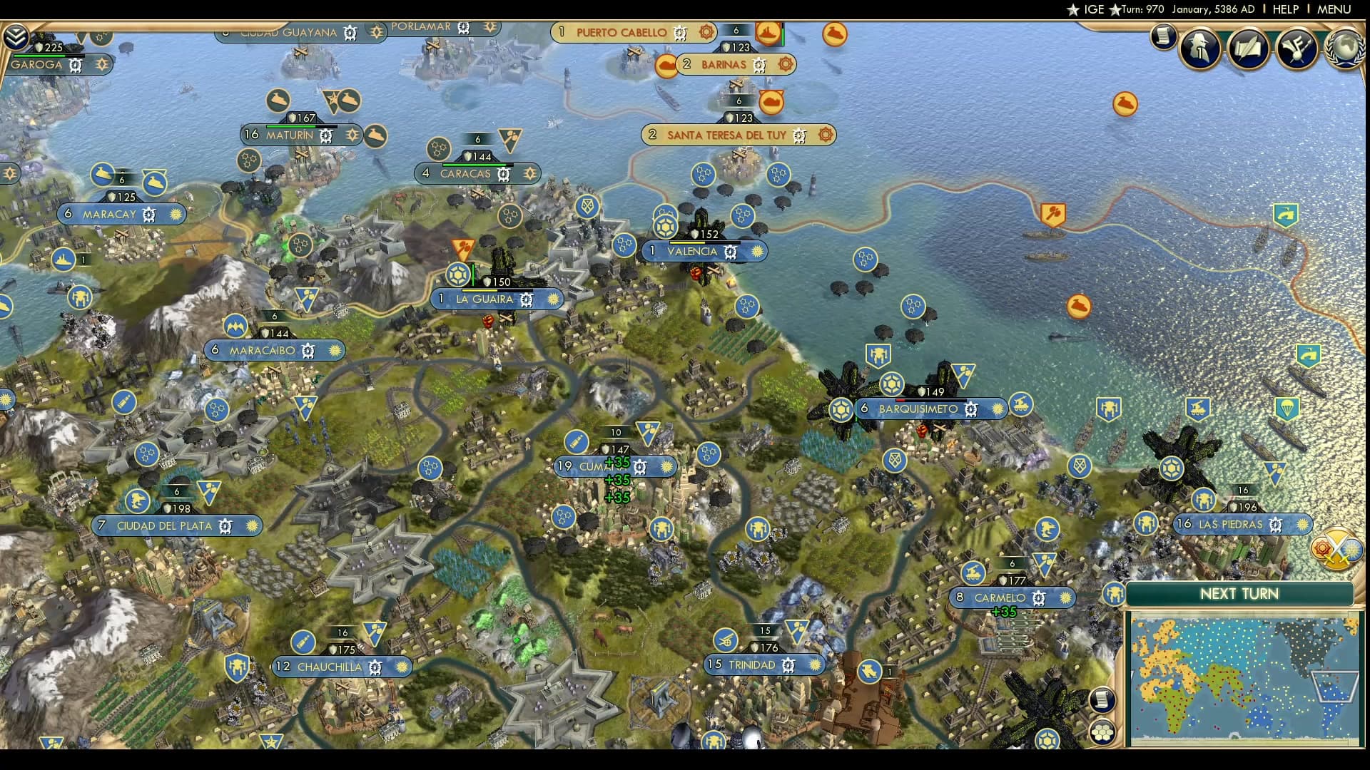 CBR In-Game Screenshot of Make South America Blue Again