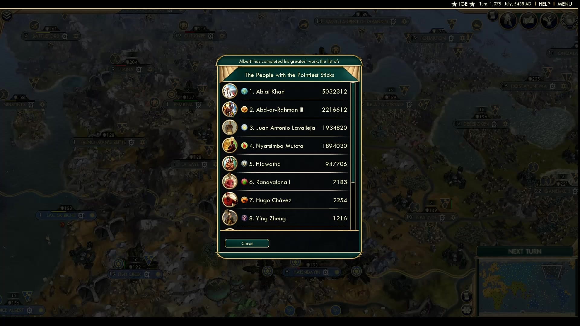 CBR In-Game Screenshot of Stick Measuring Contest