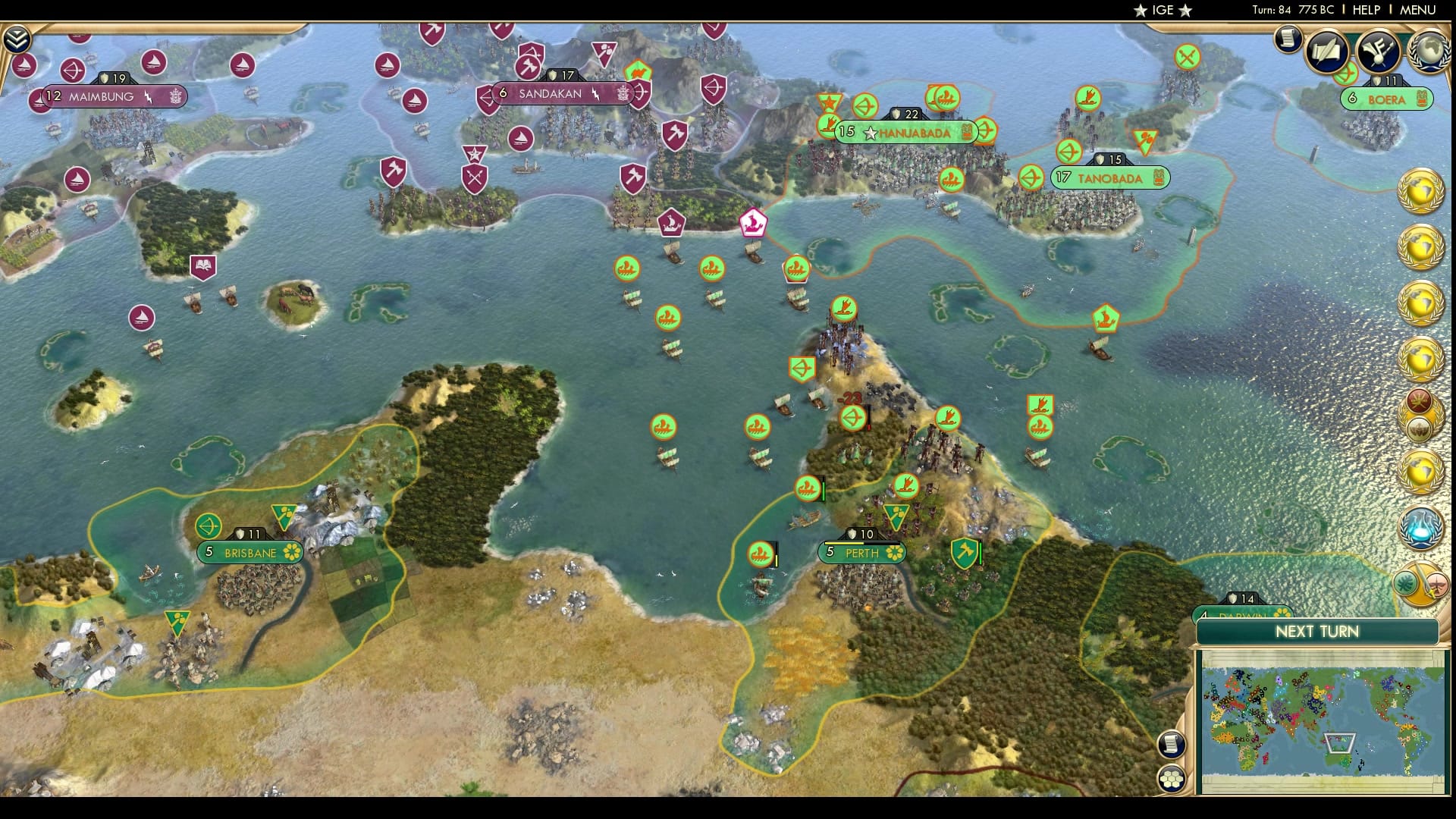 CBR In-Game Screenshot of Perth Problems