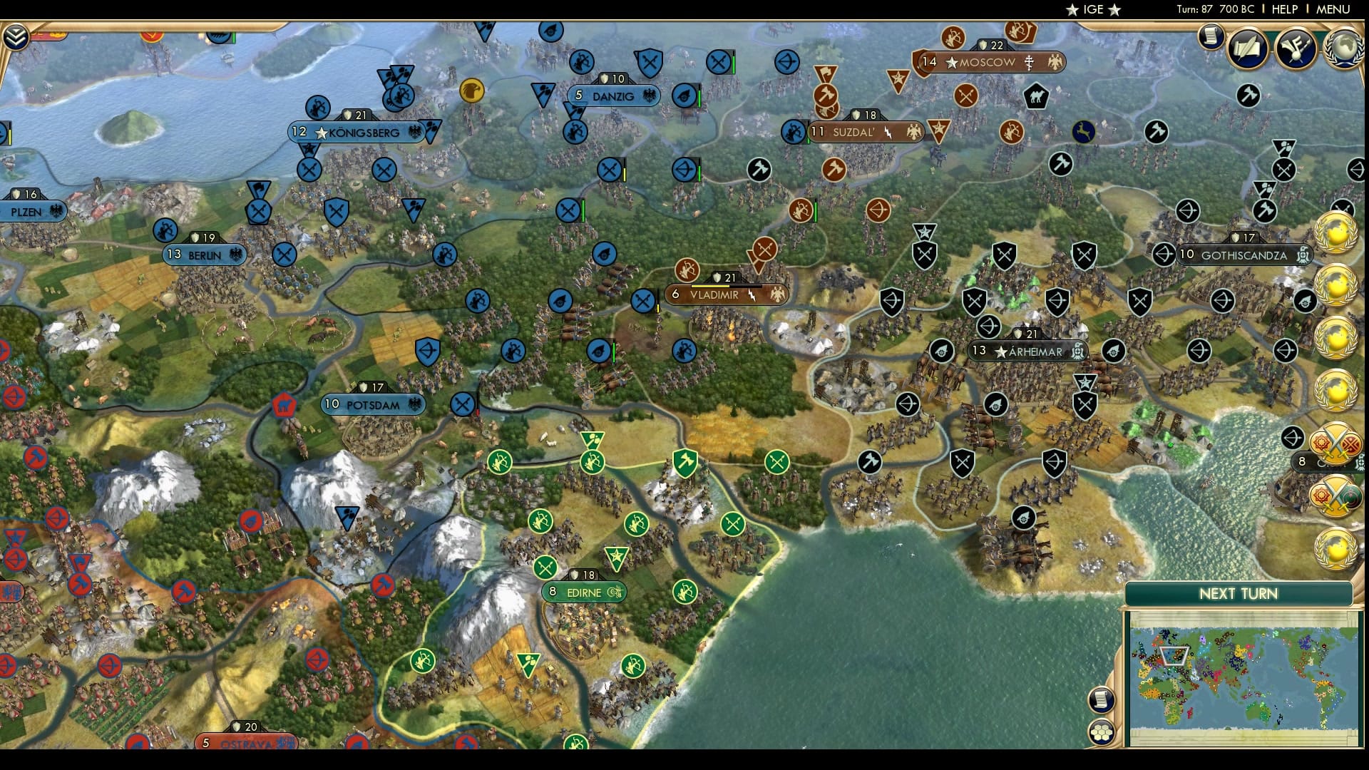 CBR In-Game Screenshot of Putting the Russia in Prussia