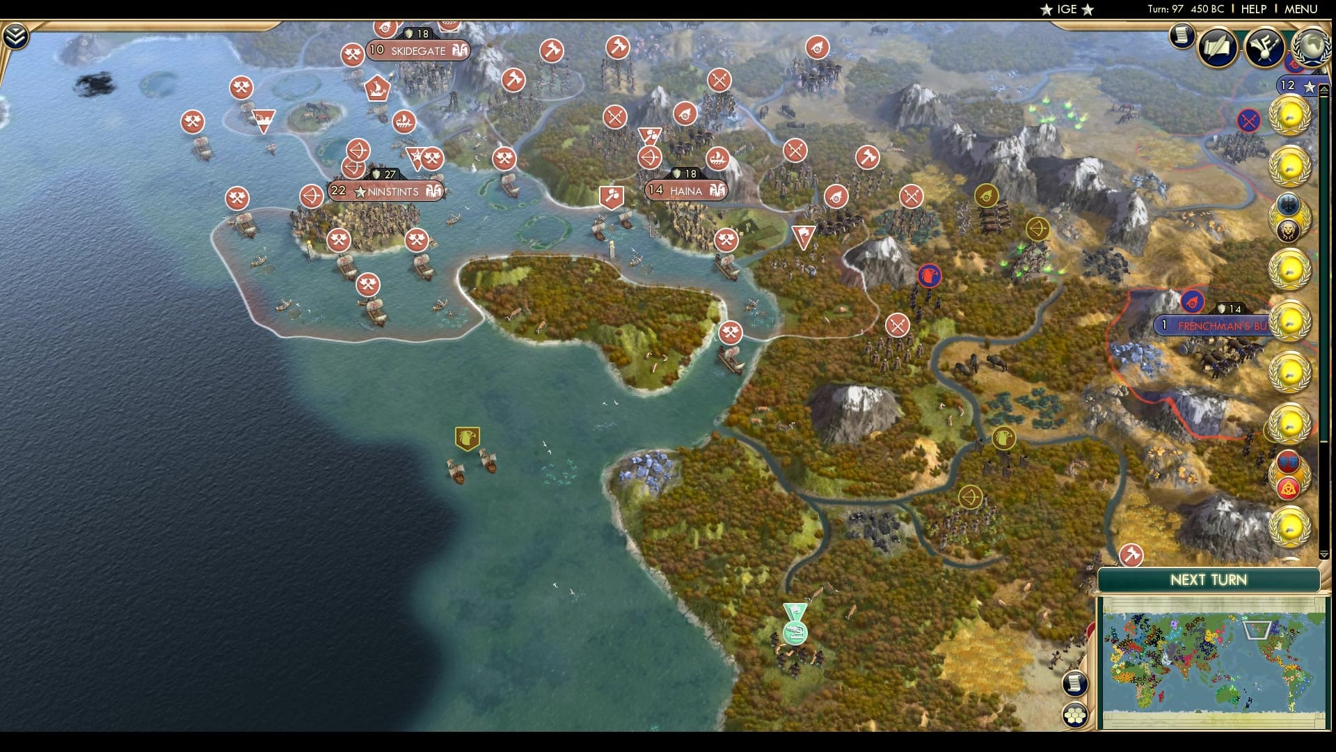 CBR In-Game Screenshot of Haida-ing Away