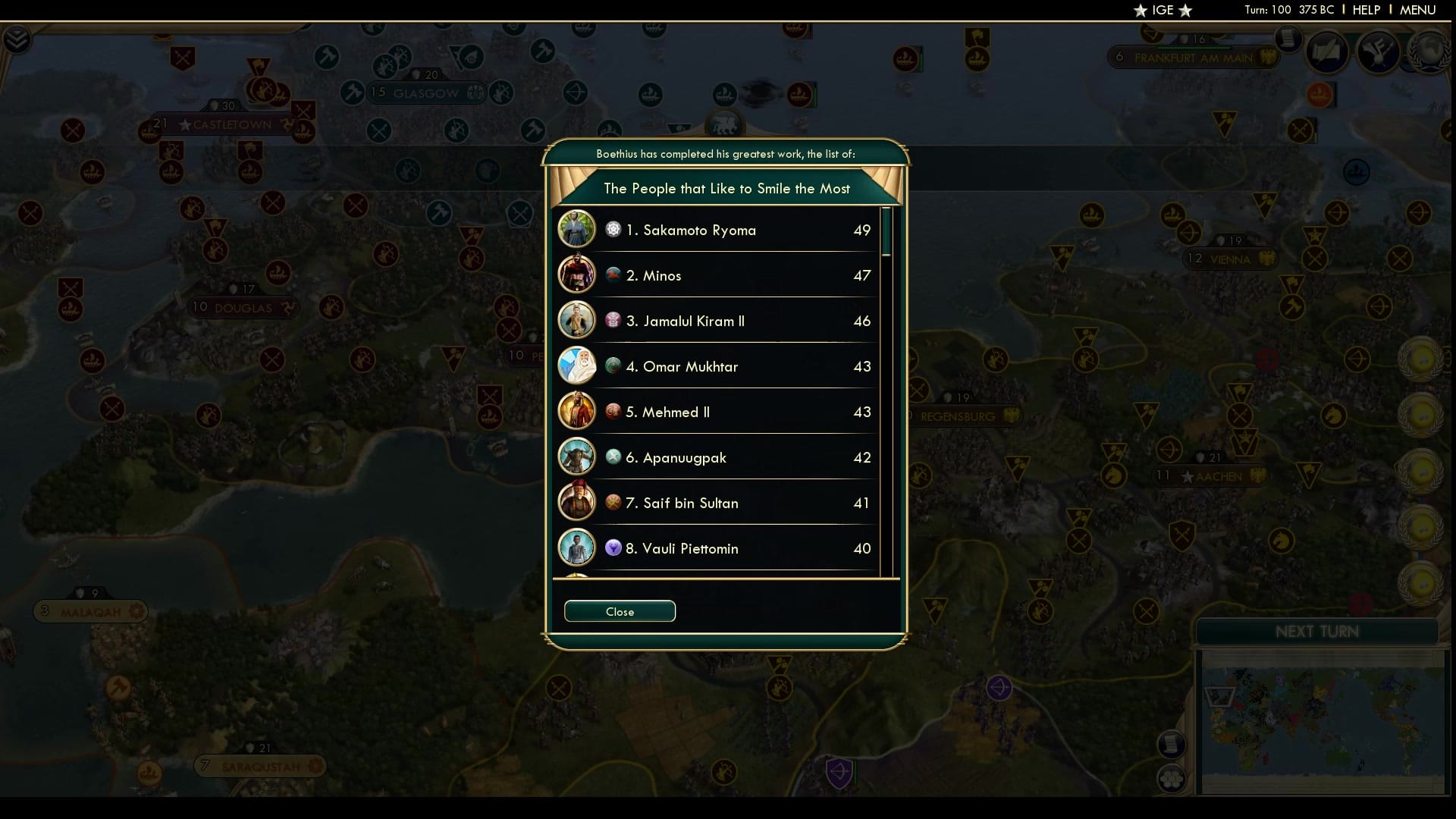 CBR In-Game Screenshot of A smile says a thousand words.