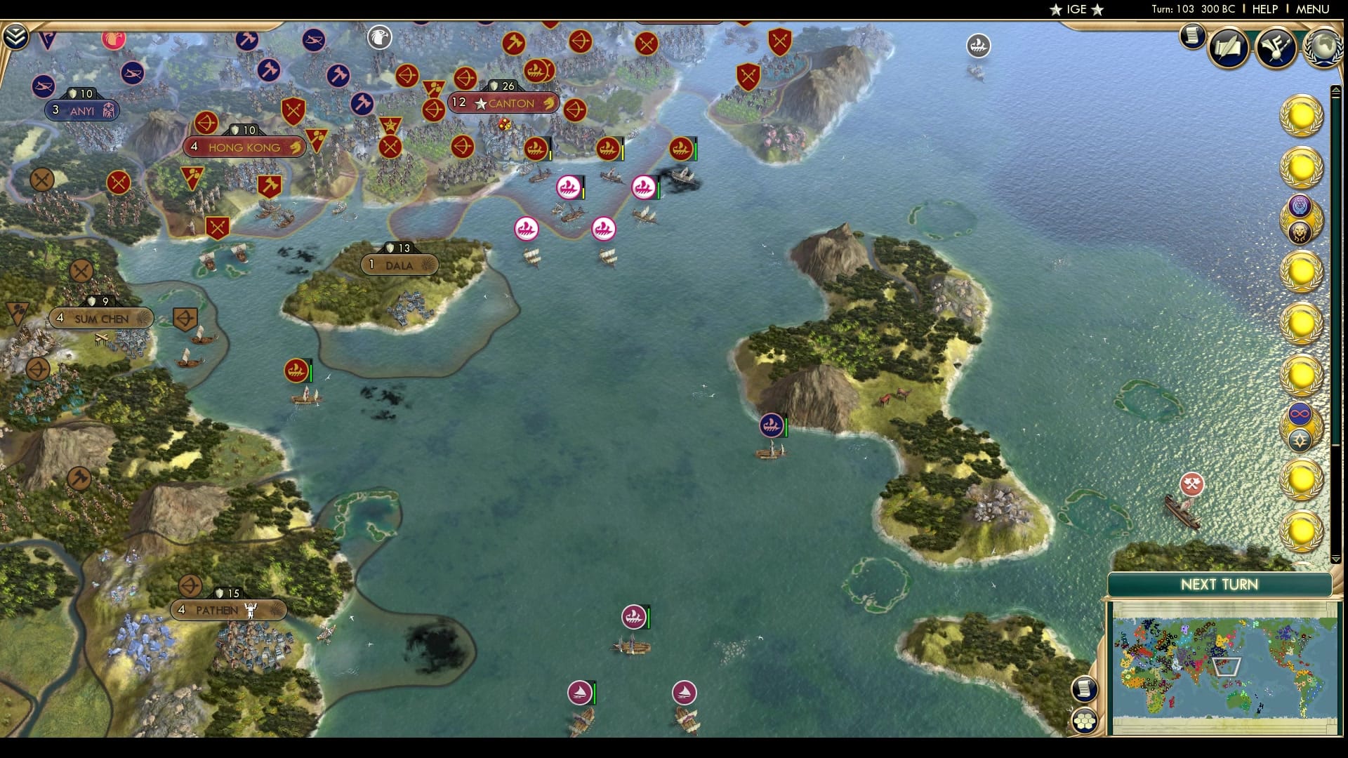 CBR In-Game Screenshot of Tonga Time approaches