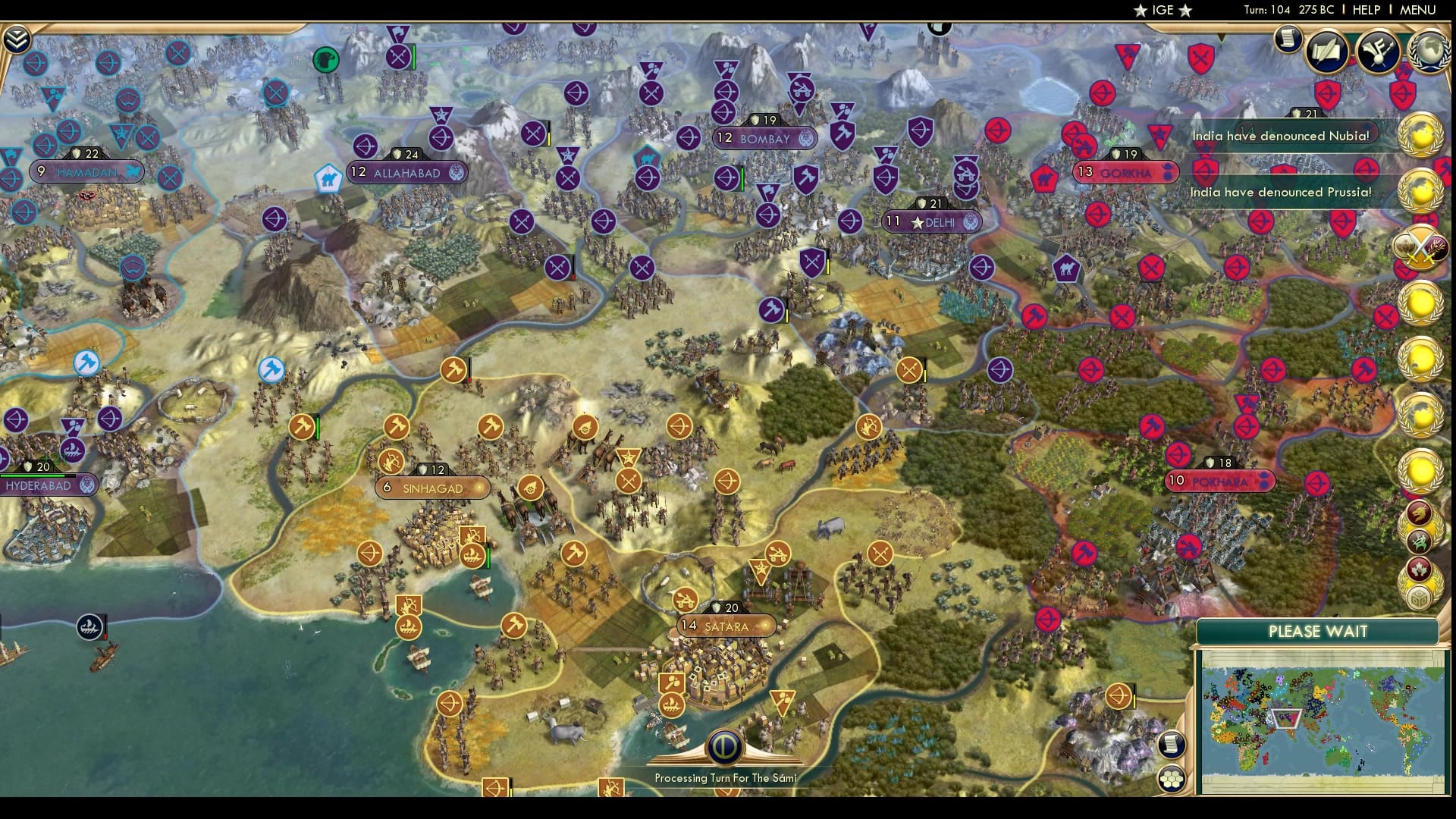 CBR In-Game Screenshot of And now, India