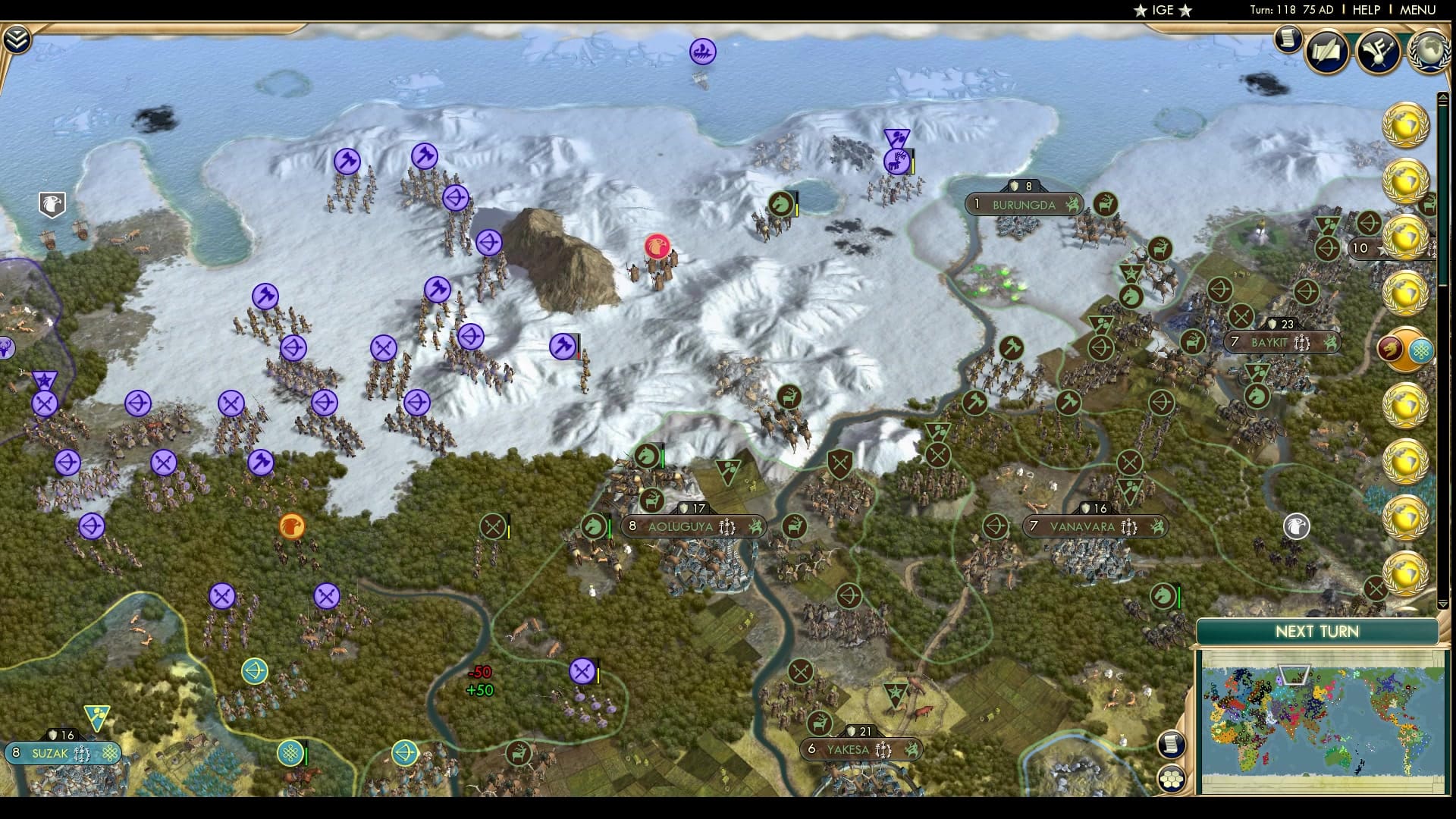 CBR In-Game Screenshot of Snake in the snow