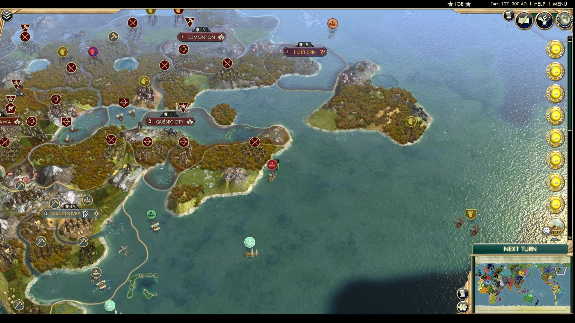 CBR In-Game Screenshot of Quebecois seaside resorts