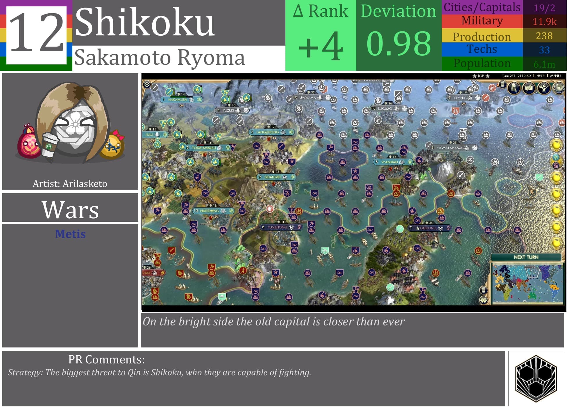 CBR In-Game Screenshot of Shikoku