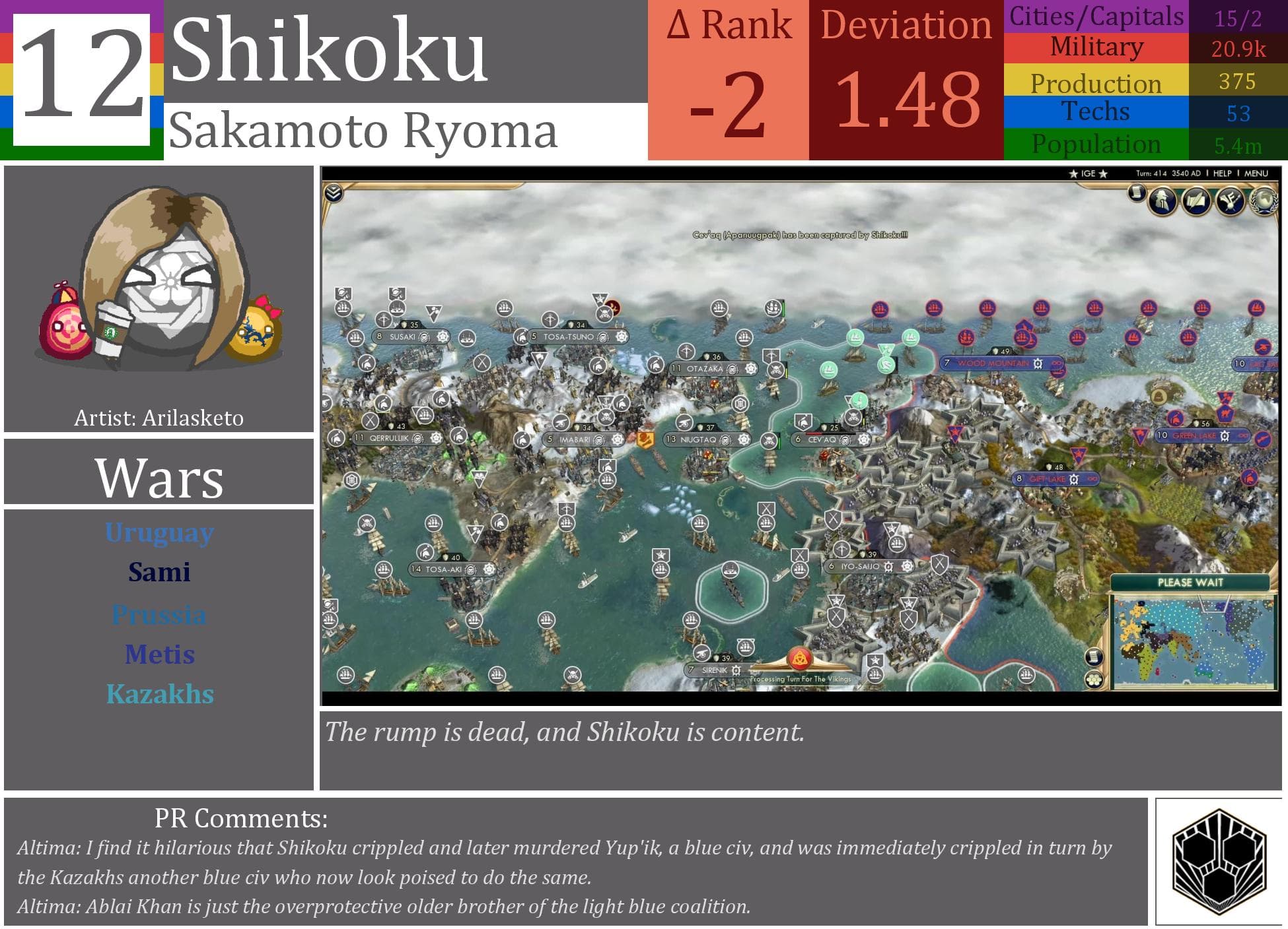 CBR In-Game Screenshot of Shikoku