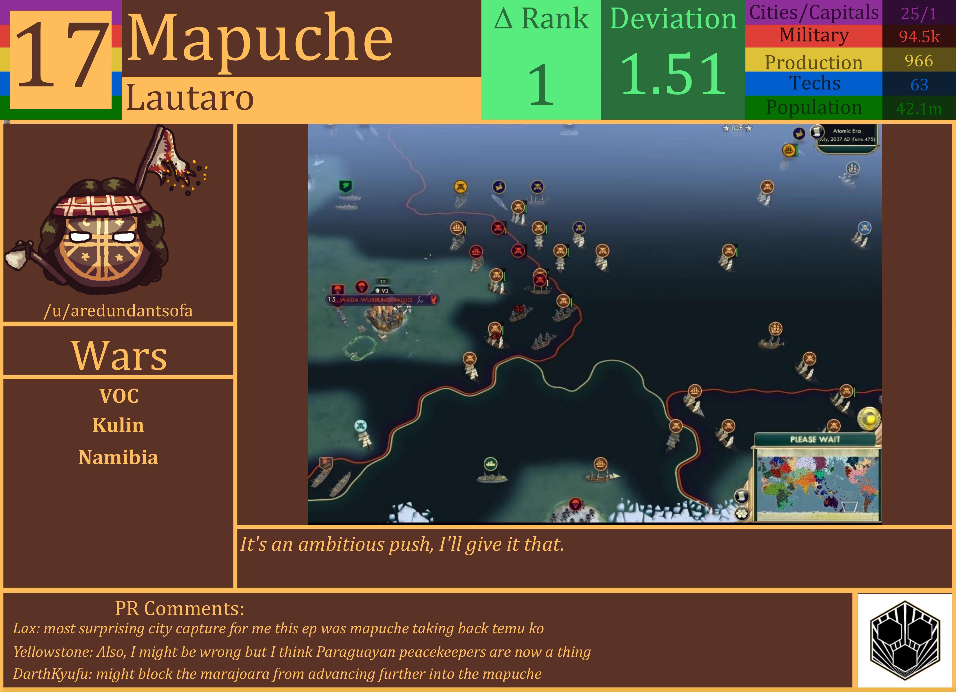 CBR In-Game Screenshot of The Mapuche