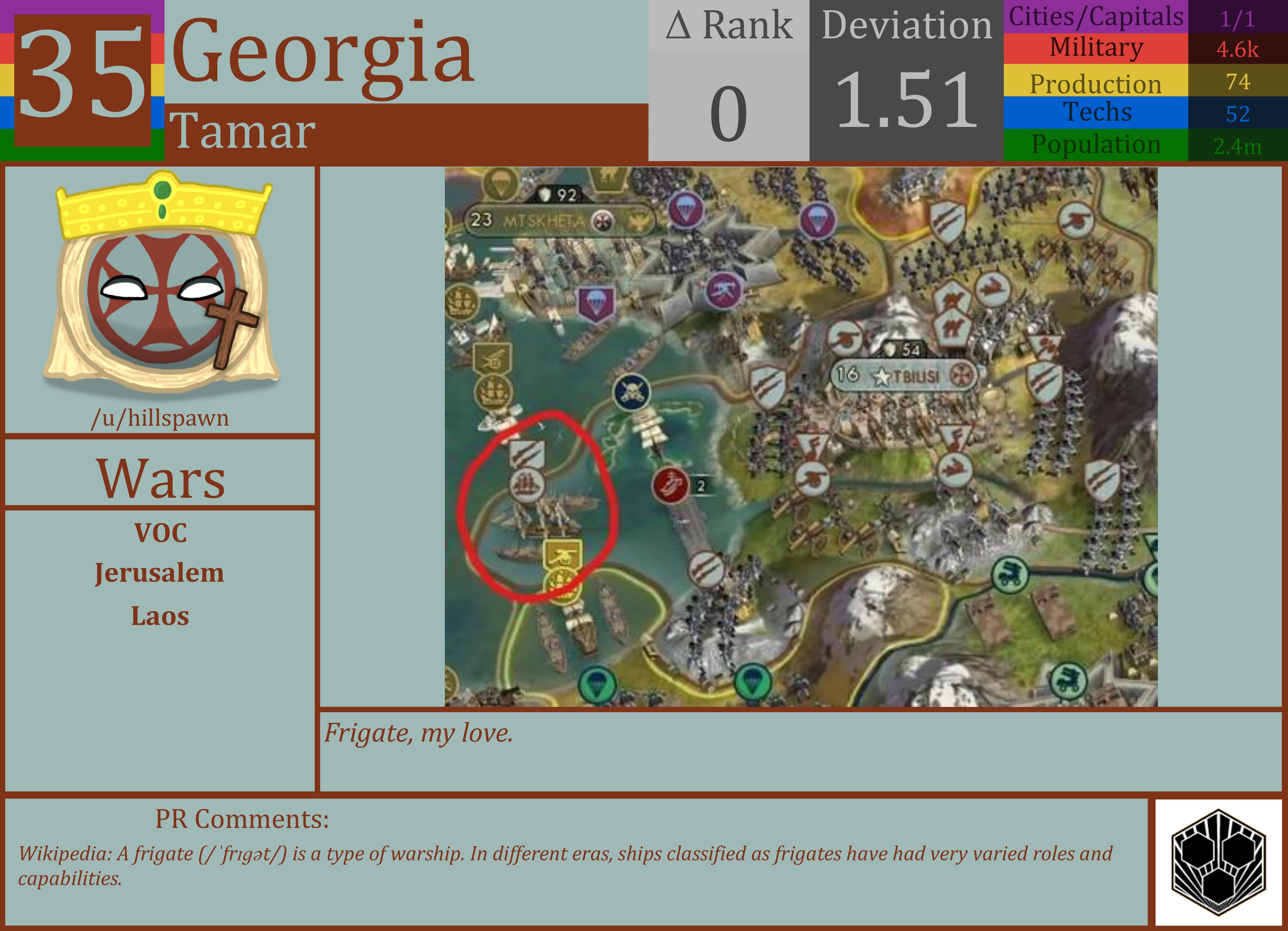 CBR In-Game Screenshot of Georgia