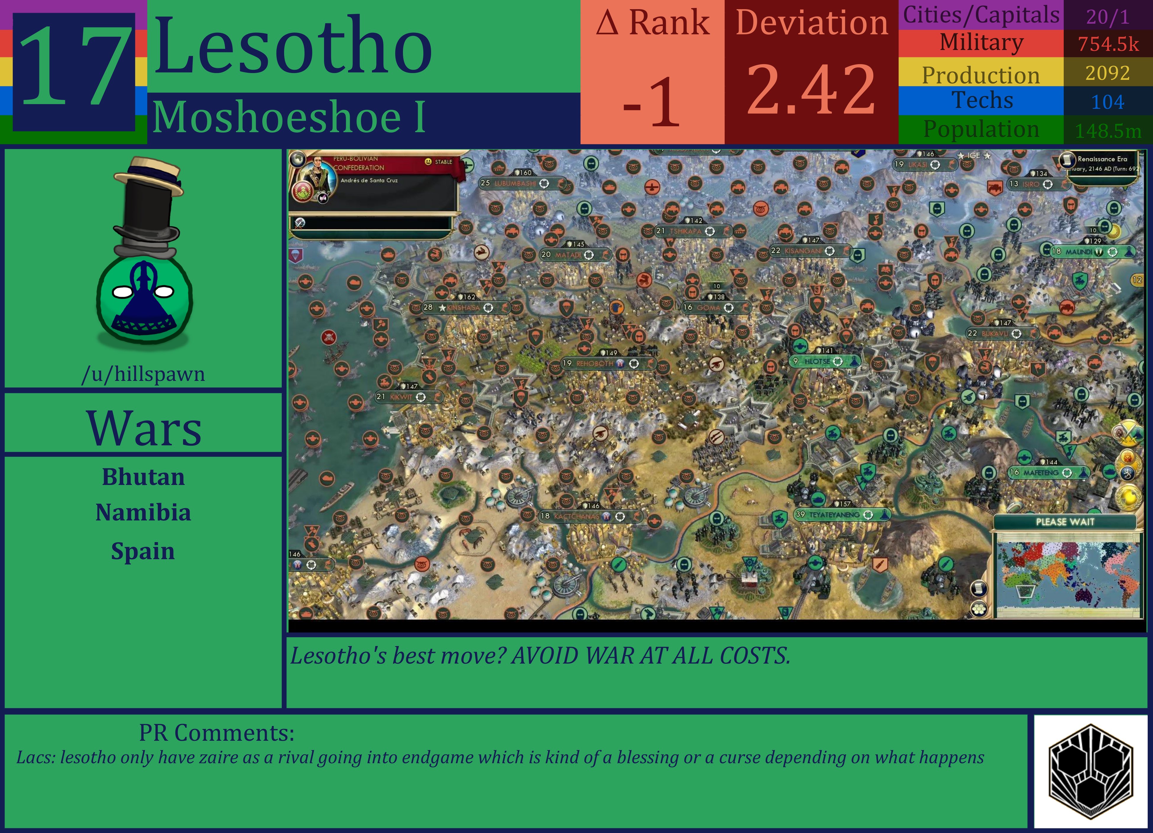 CBR In-Game Screenshot of Lesotho