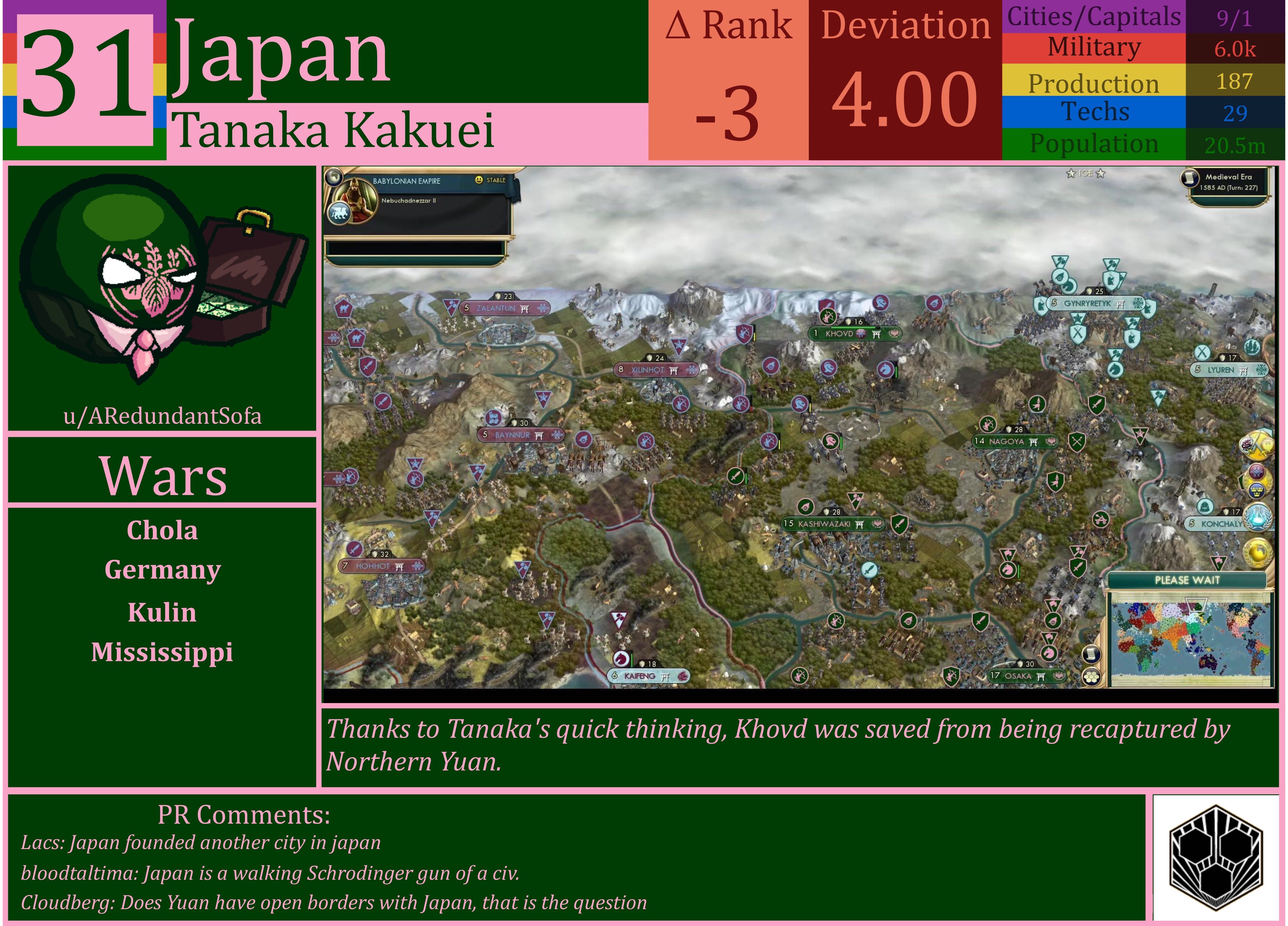 CBR In-Game Screenshot of Japan