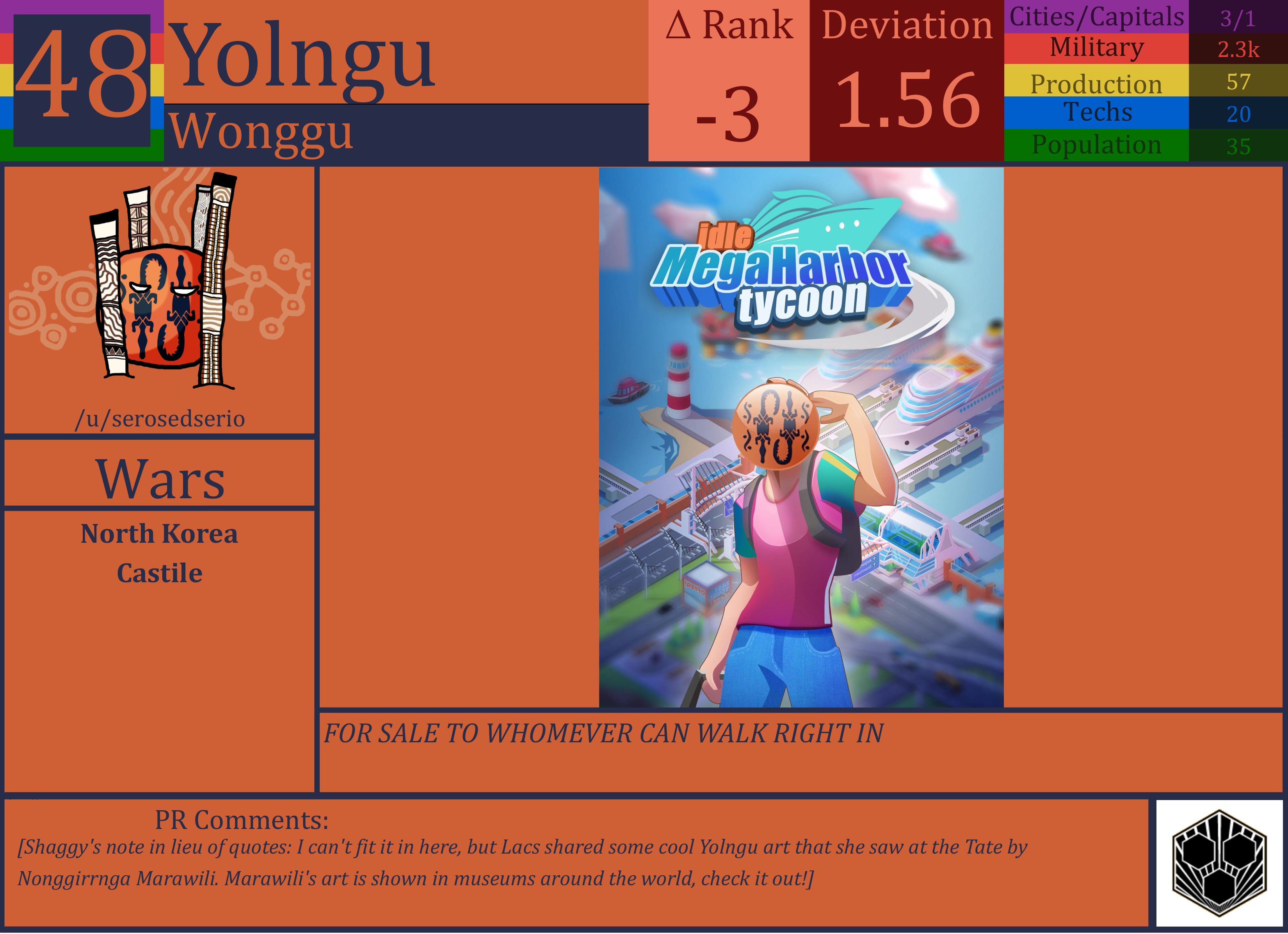 CBR In-Game Screenshot of Yolngu