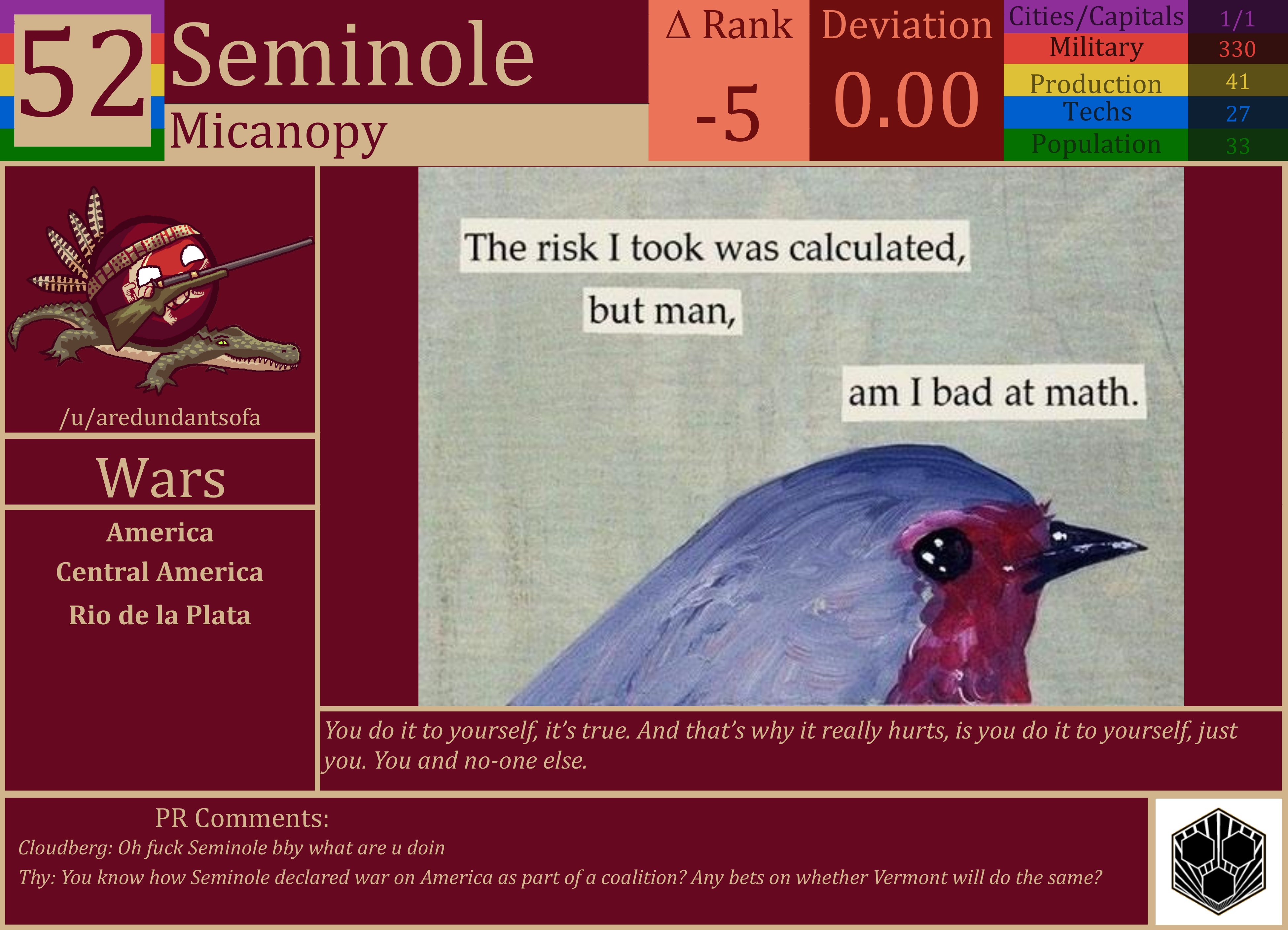 CBR In-Game Screenshot of Seminole