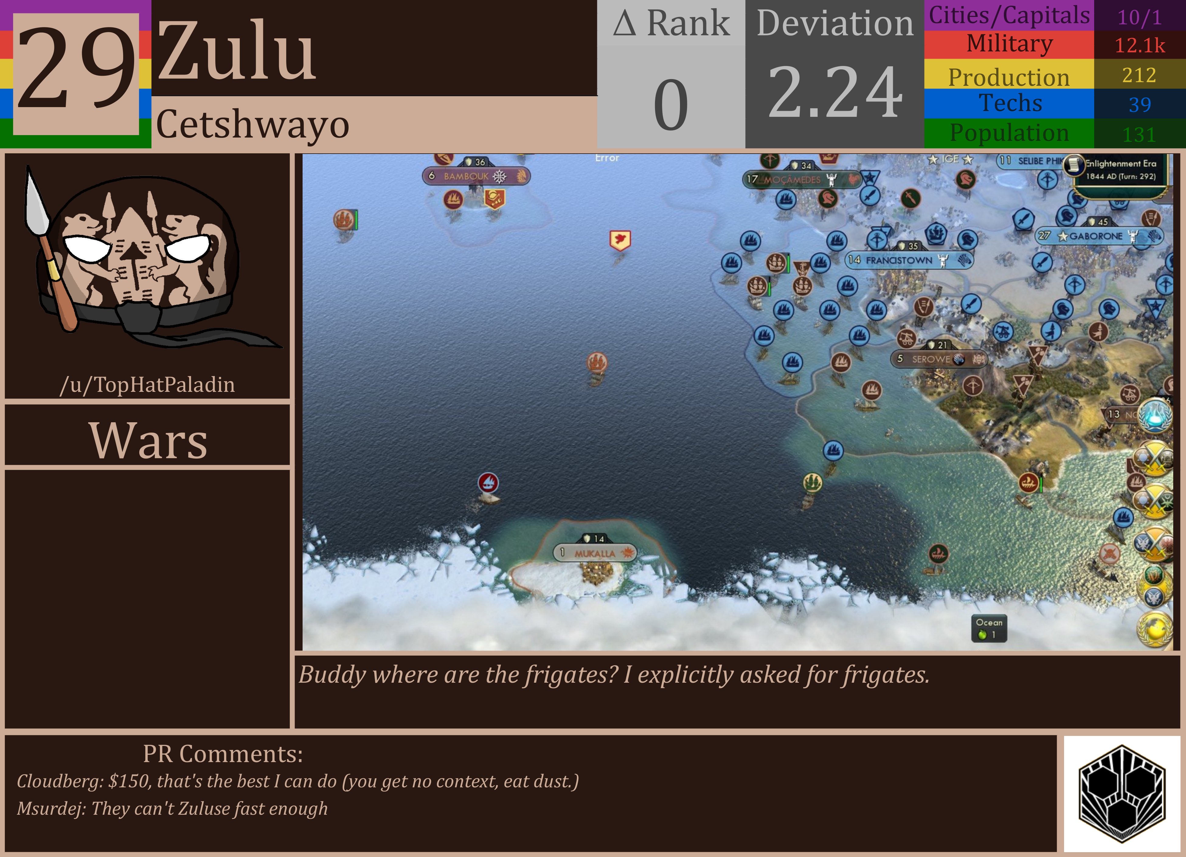 CBR In-Game Screenshot of Zulu