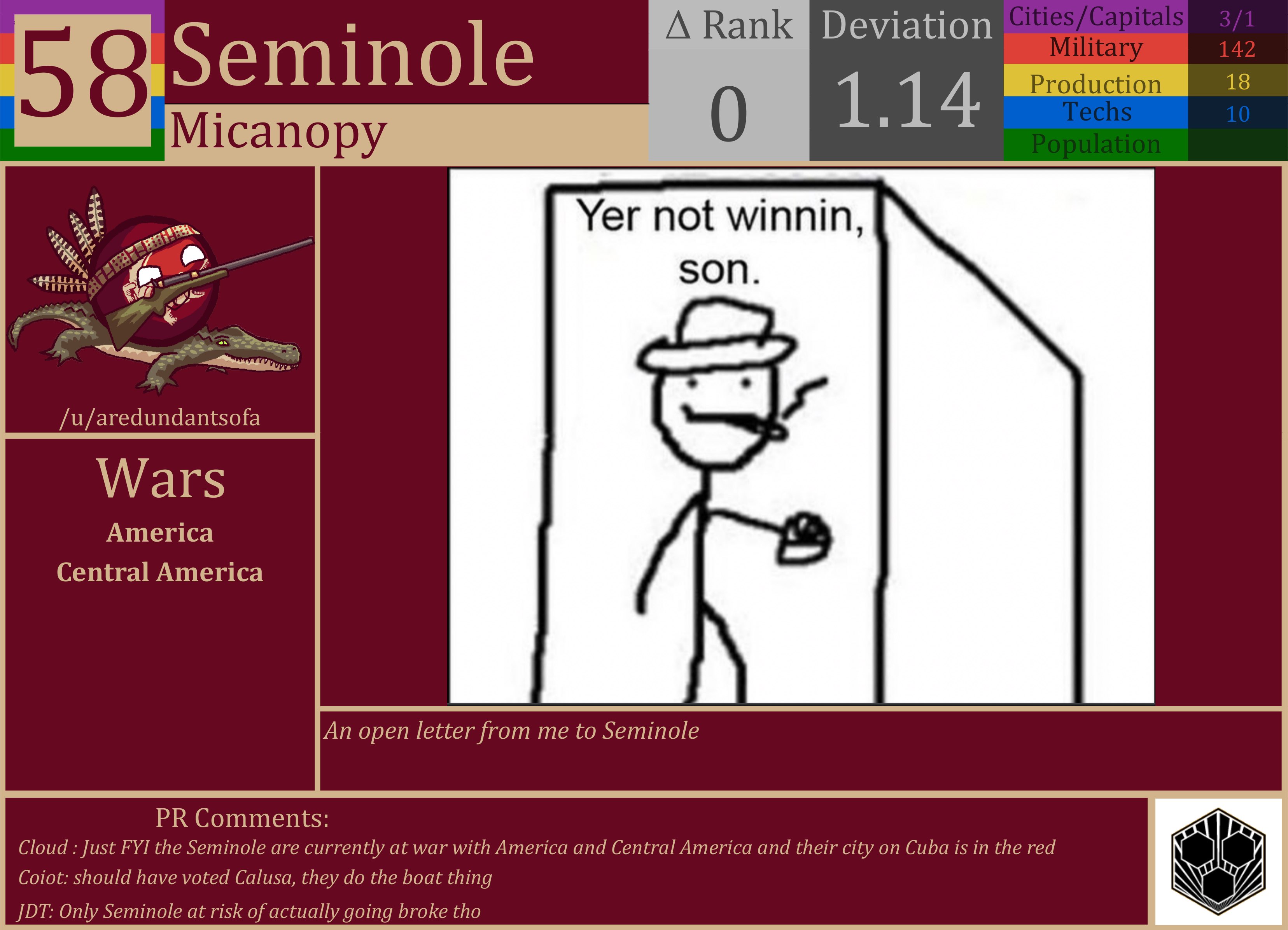 CBR In-Game Screenshot of Seminole